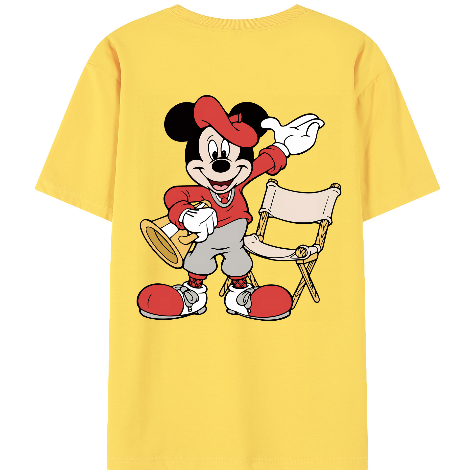（画像用） ミッキーマウス Mickey Mouse 綿100％半袖Tシャツ（背面プリント）
