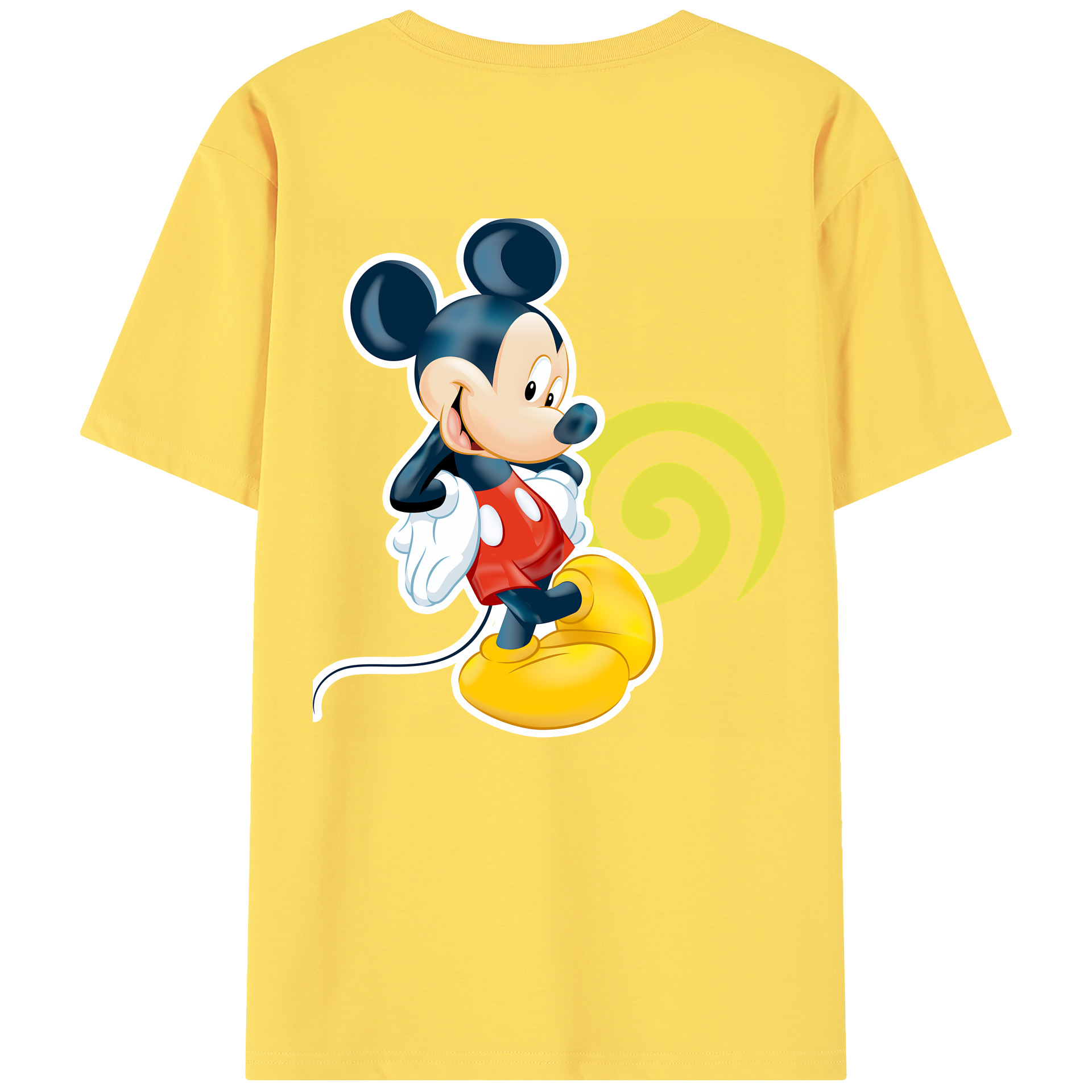（画像用） ミッキーマウス Mickey Mouse 綿100％半袖Tシャツ（背面プリント）