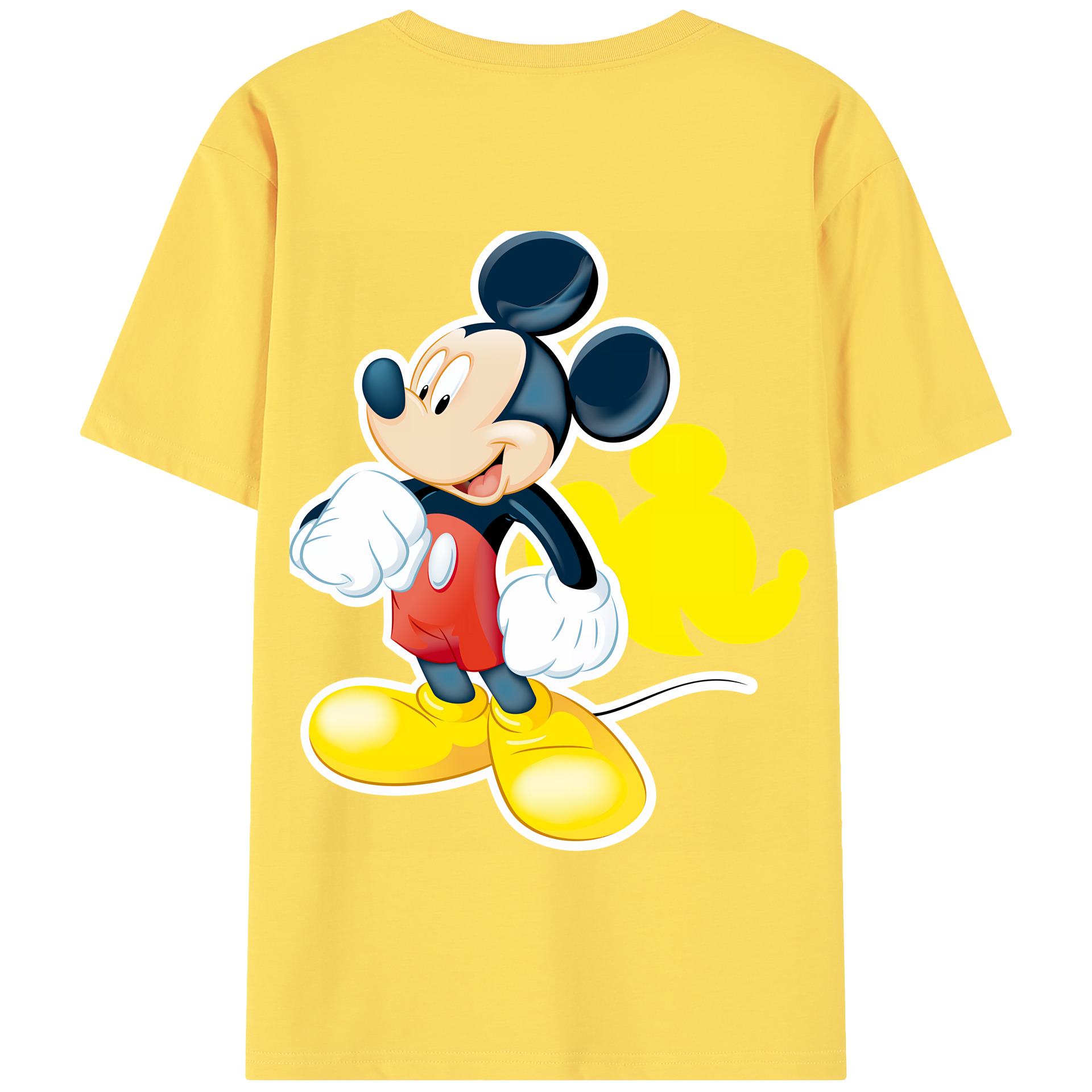 （画像用） ミッキーマウス Mickey Mouse 綿100％半袖Tシャツ（背面プリント）