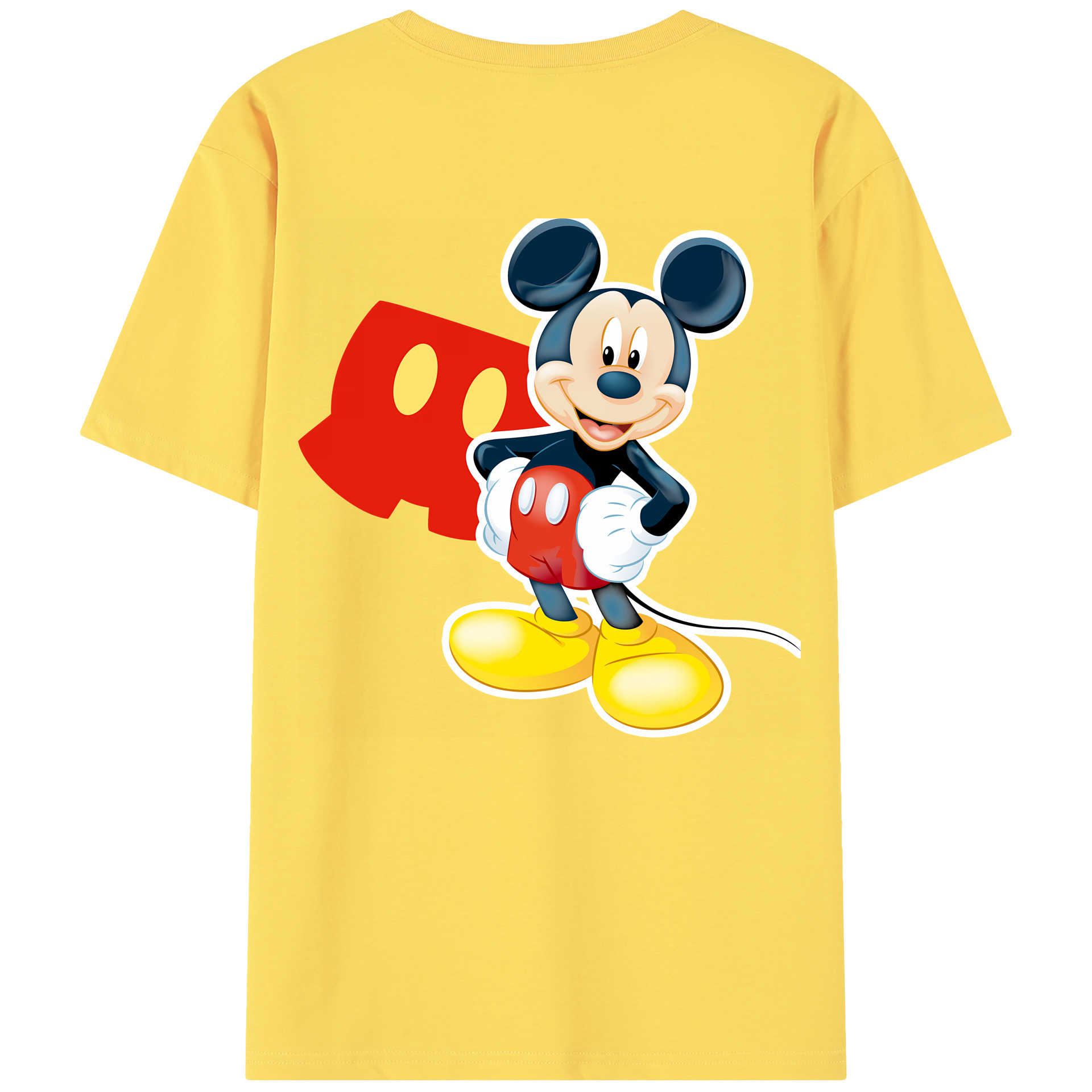 （画像用） ミッキーマウス Mickey Mouse 綿100％半袖Tシャツ（背面プリント）