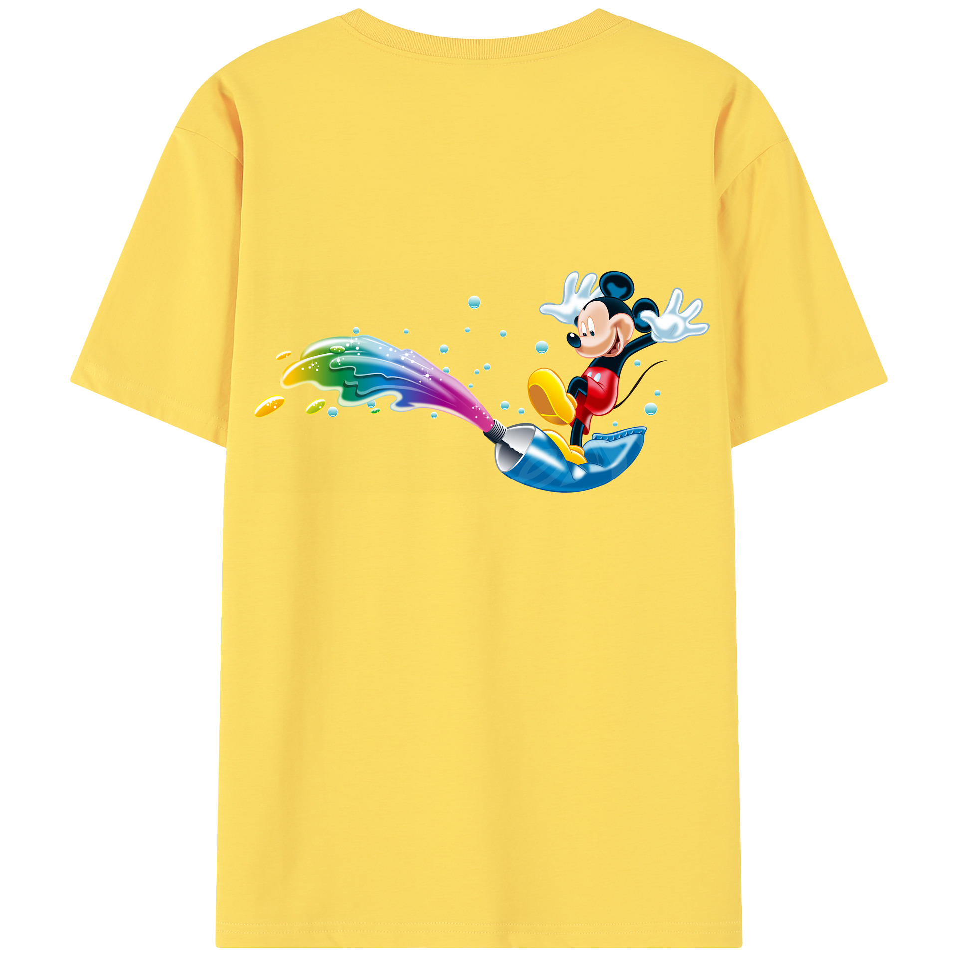 （画像用） ミッキーマウス Mickey Mouse 綿100％半袖Tシャツ（背面プリント）