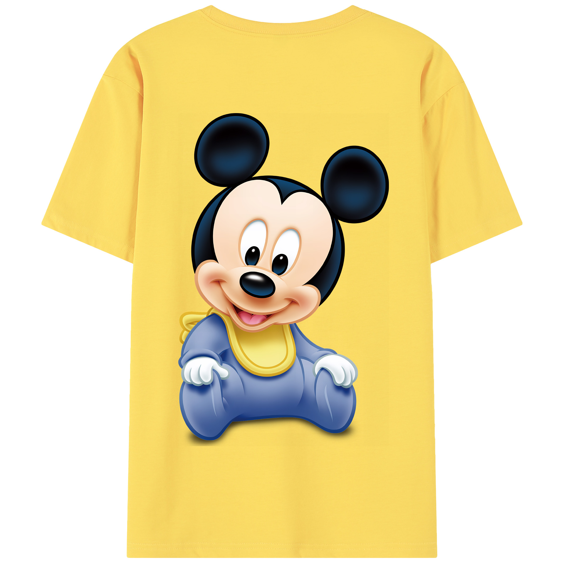 （画像用） ミッキーマウス Mickey Mouse 綿100％半袖Tシャツ（背面プリント）