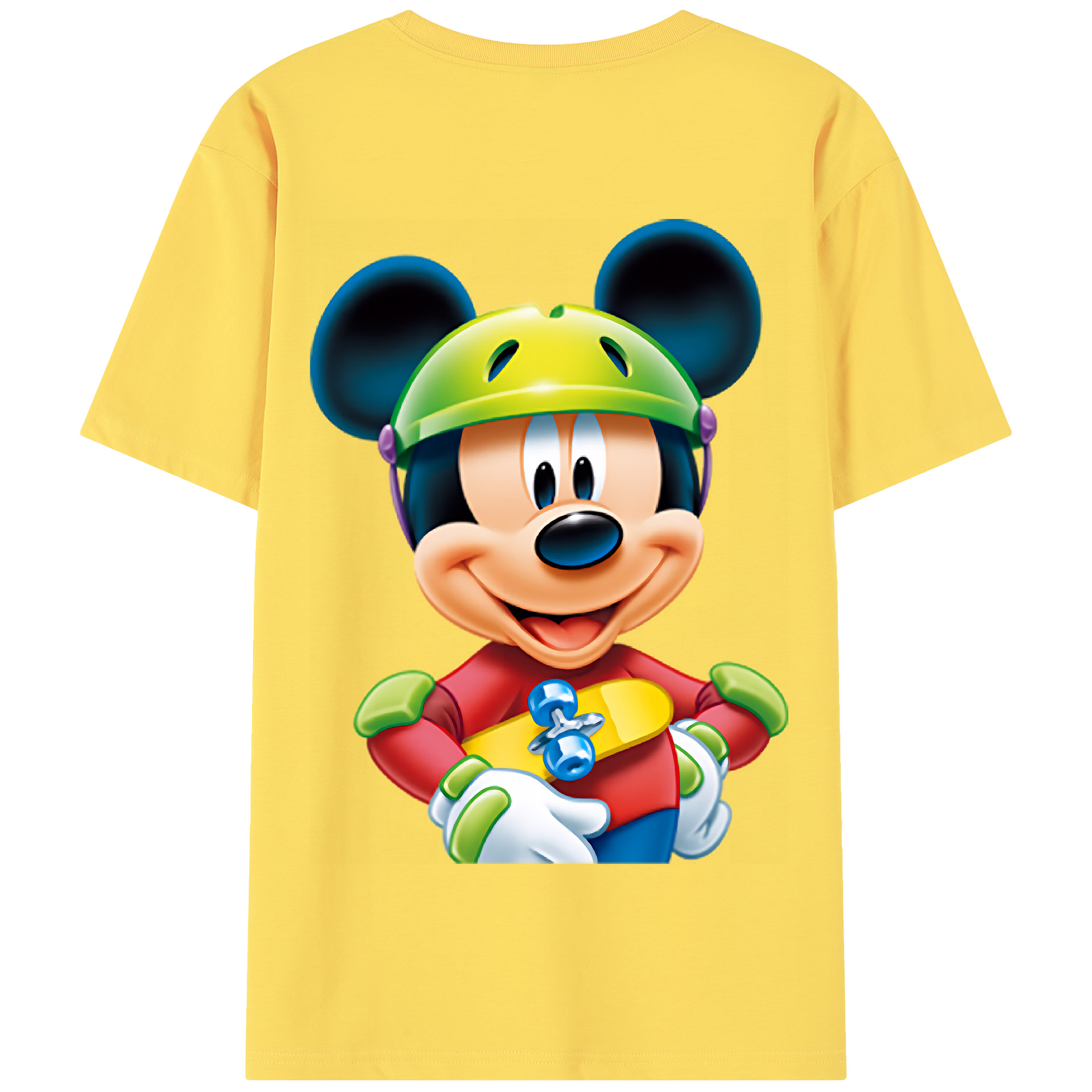 （画像用） ミッキーマウス Mickey Mouse 綿100％半袖Tシャツ（背面プリント）