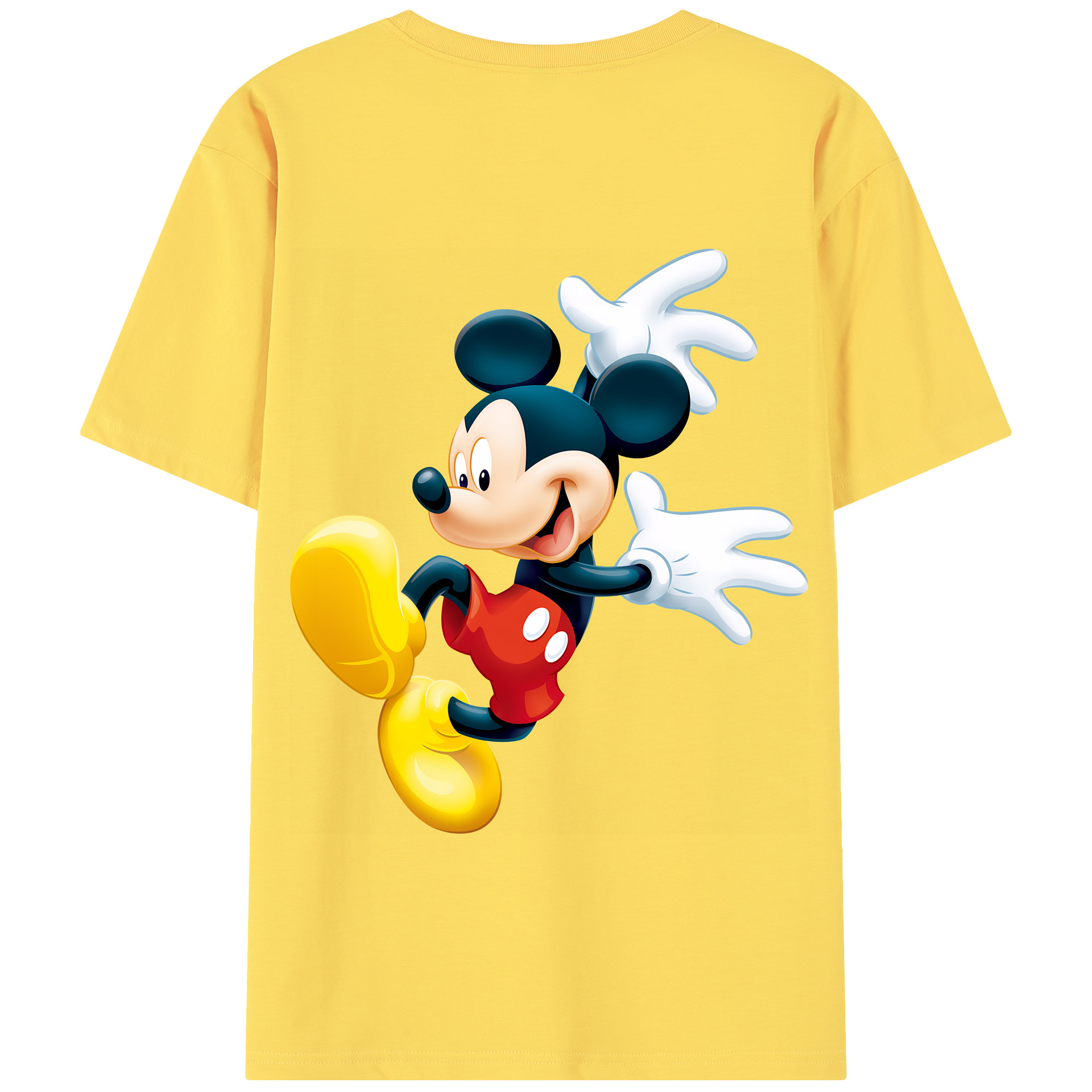 （画像用） ミッキーマウス Mickey Mouse 綿100％半袖Tシャツ（背面プリント）