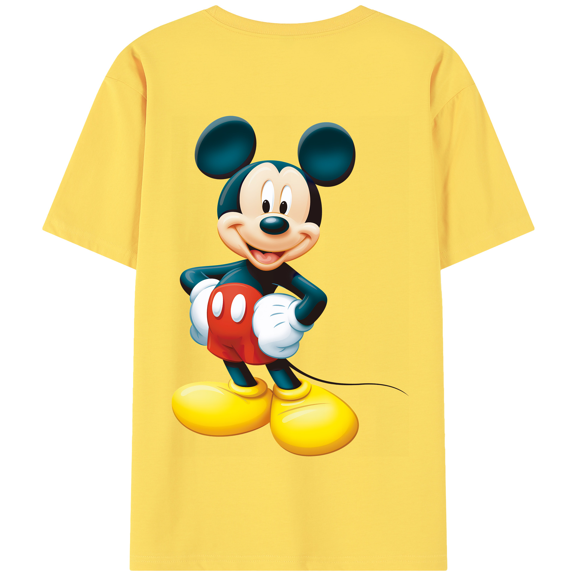 （画像用） ミッキーマウス Mickey Mouse 綿100％半袖Tシャツ（背面プリント）