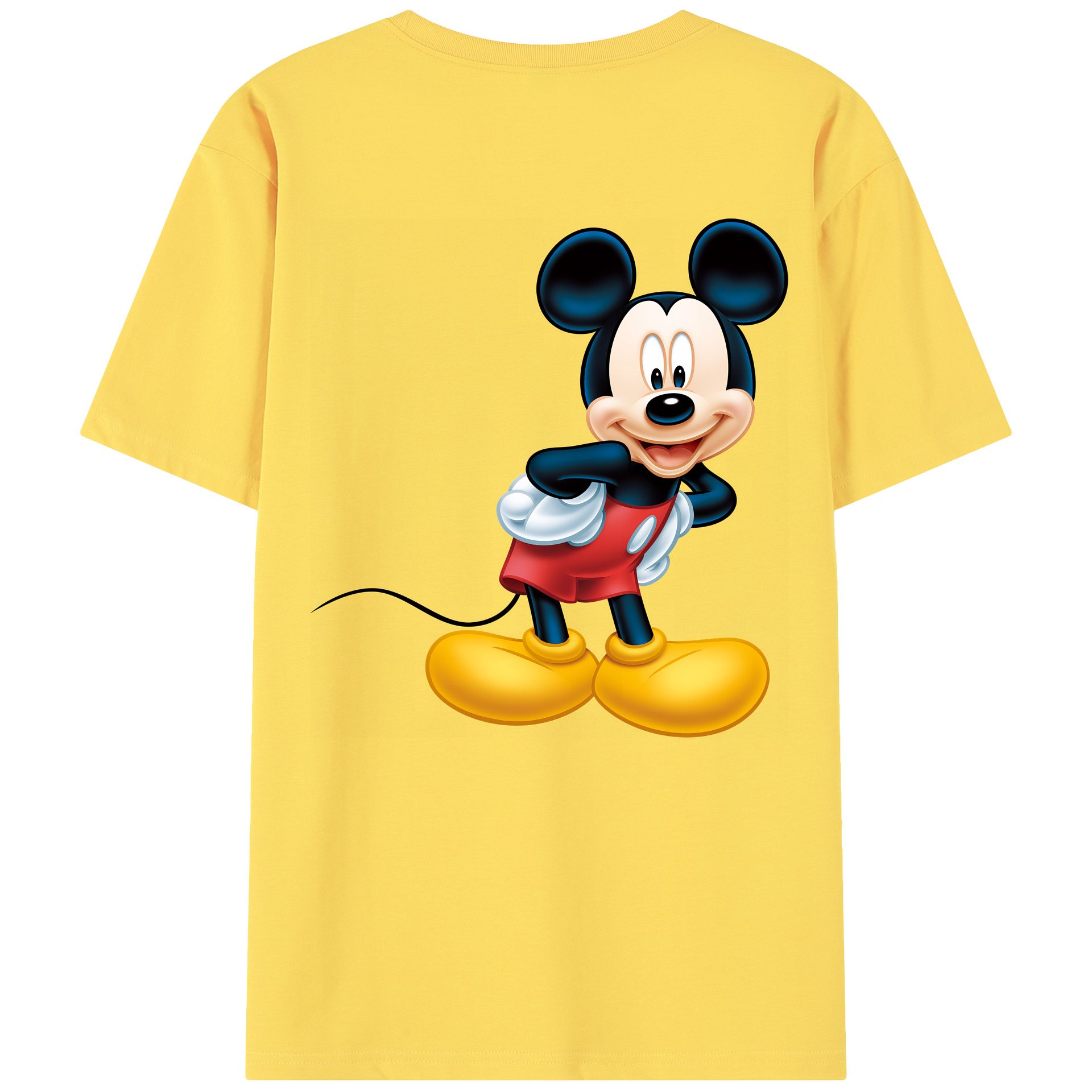 （画像用） ミッキーマウス Mickey Mouse 綿100％半袖Tシャツ（背面プリント）