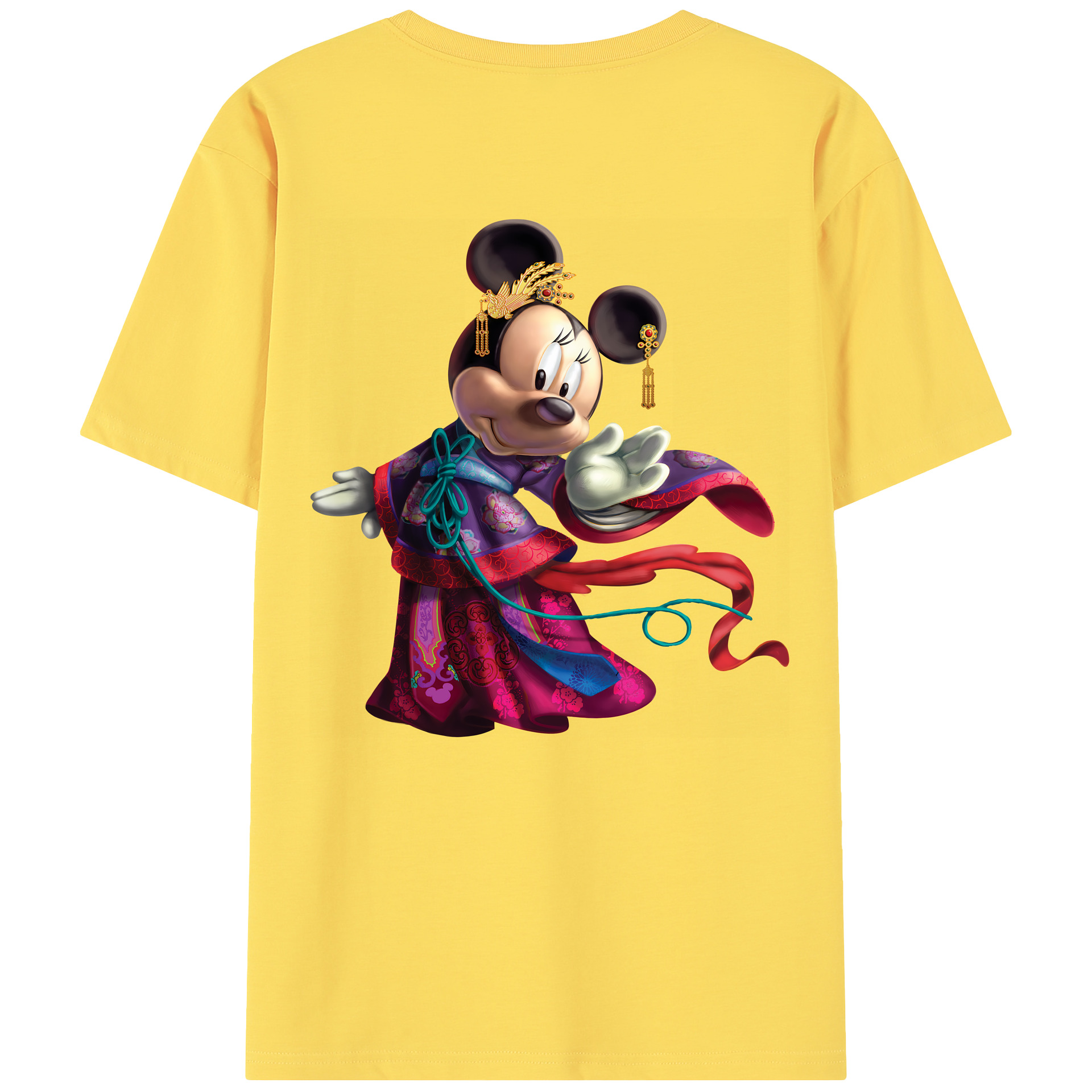 （画像用） ミッキーマウス Mickey Mouse 綿100％半袖Tシャツ（背面プリント）