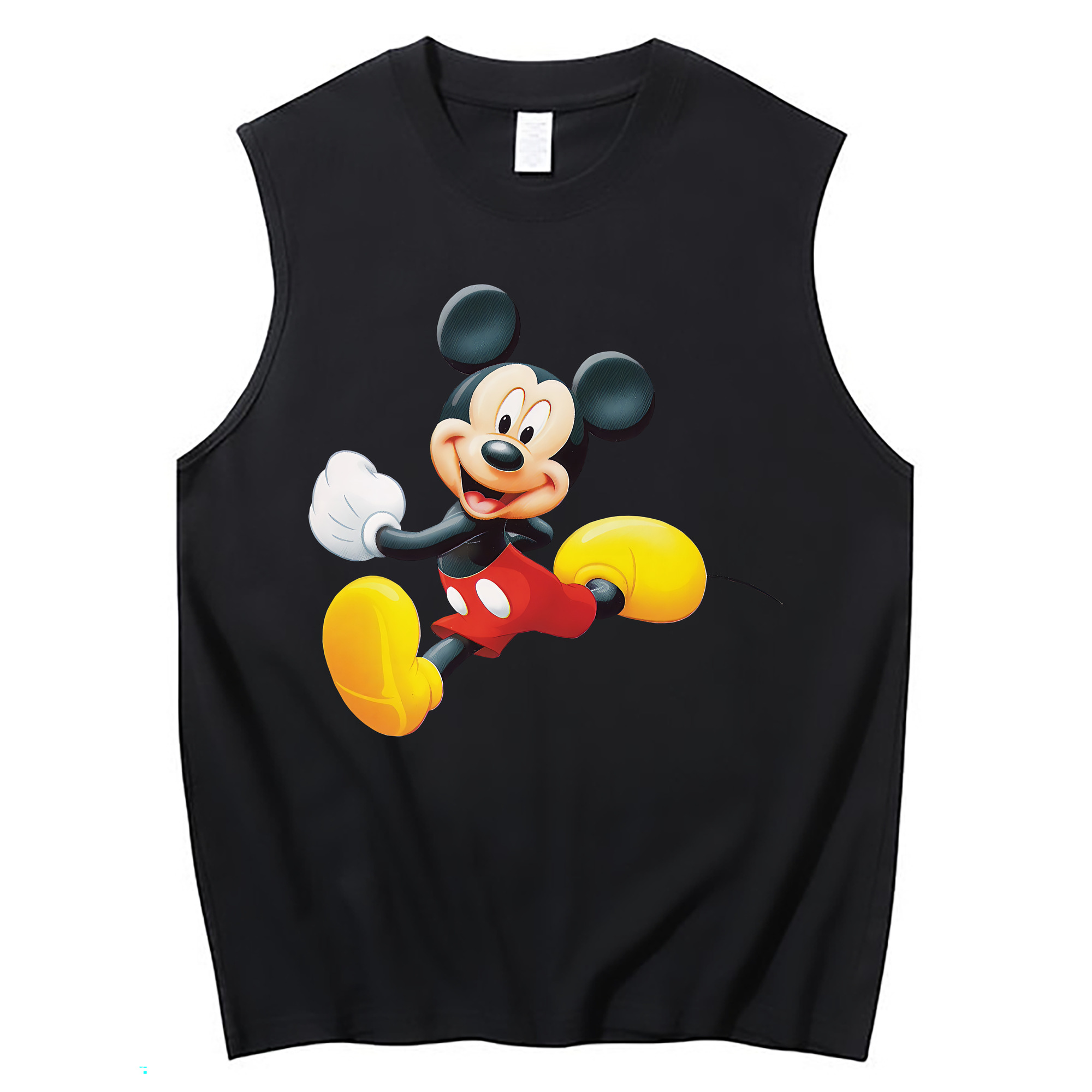 （画像用） ミッキーマウス Mickey Mouse コットン100％タンクトップ（フロントプリント）