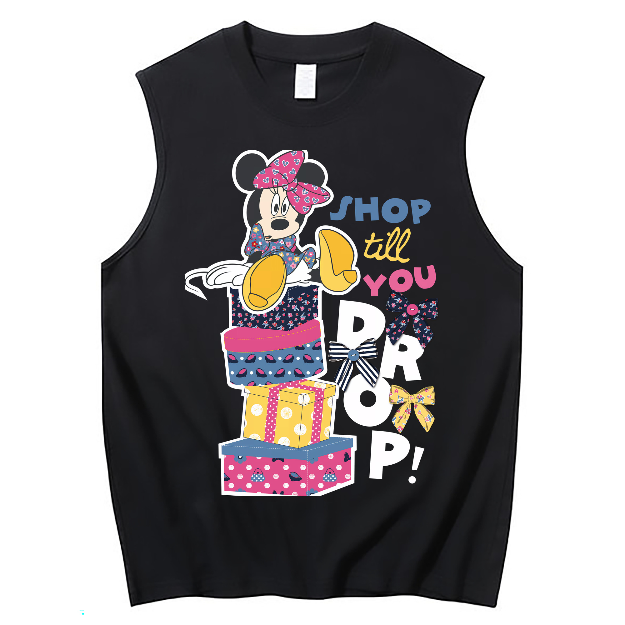 （画像用） ミッキーマウス Mickey Mouse コットン100％タンクトップ（フロントプリント）