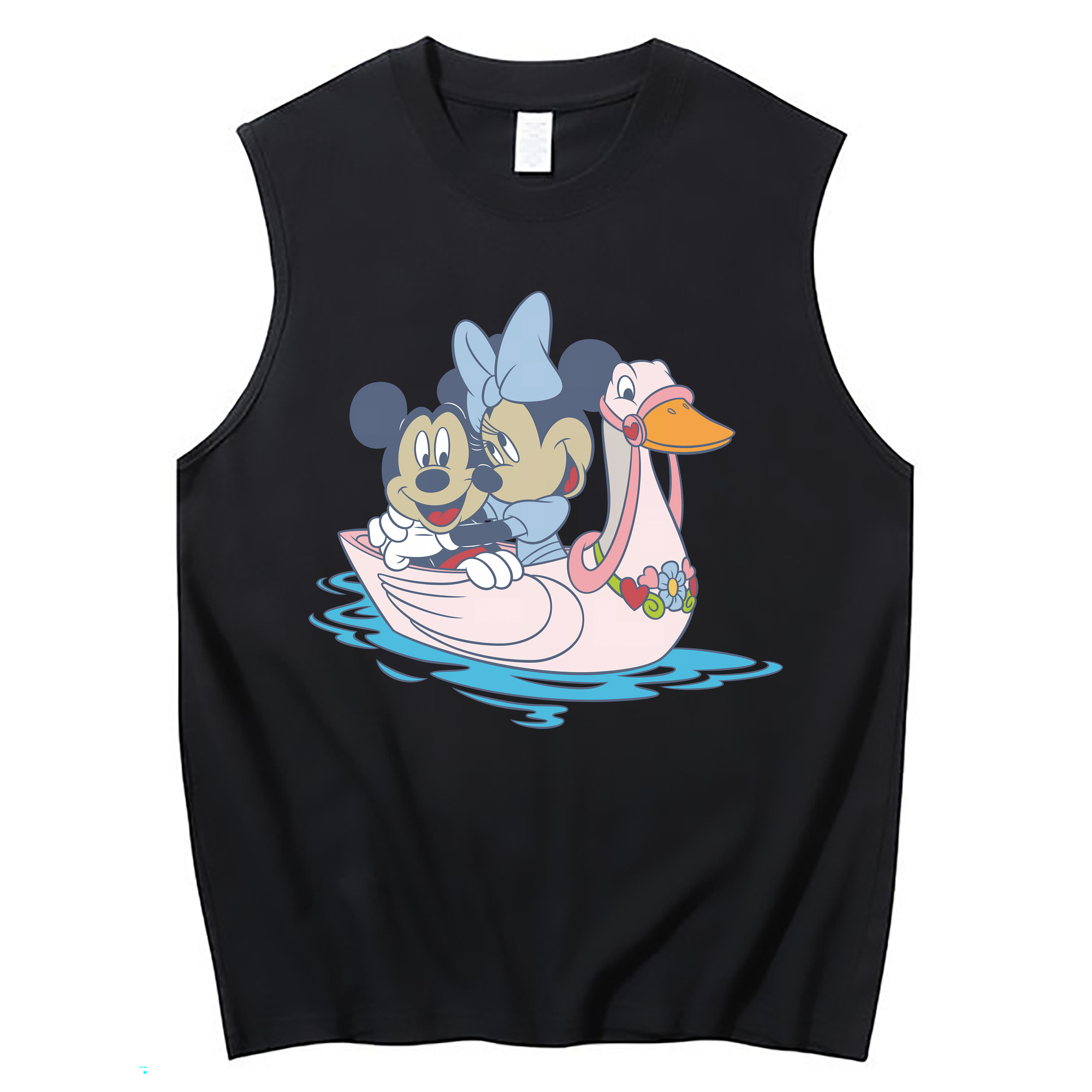 （画像用） ミッキーマウス Mickey Mouse コットン100％タンクトップ（フロントプリント）