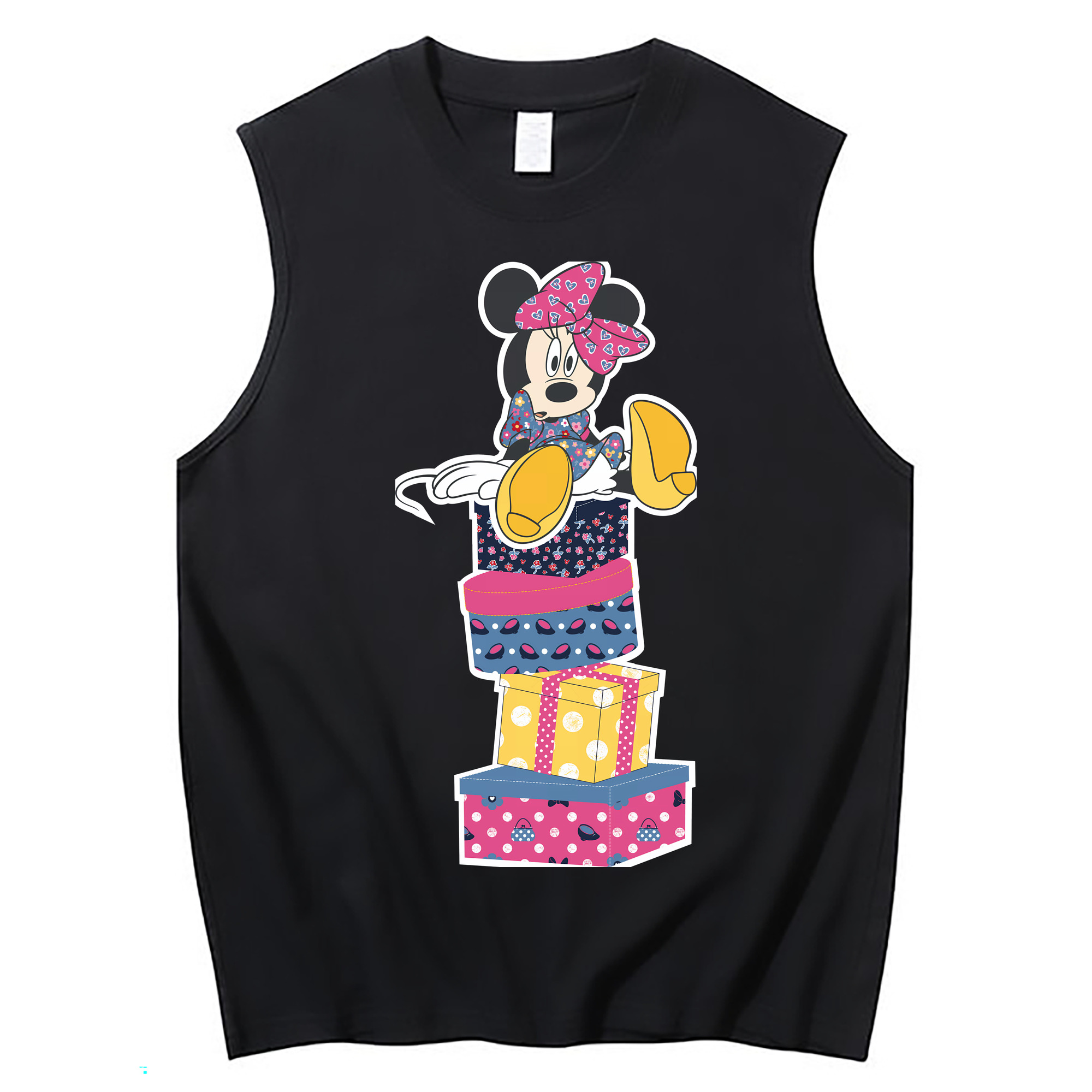 （画像用） ミッキーマウス Mickey Mouse コットン100％タンクトップ（フロントプリント）