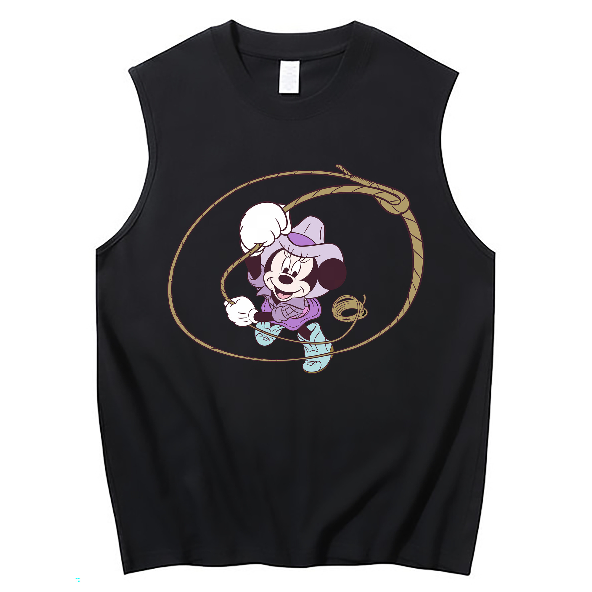 （画像用） ミッキーマウス Mickey Mouse コットン100％タンクトップ（フロントプリント）