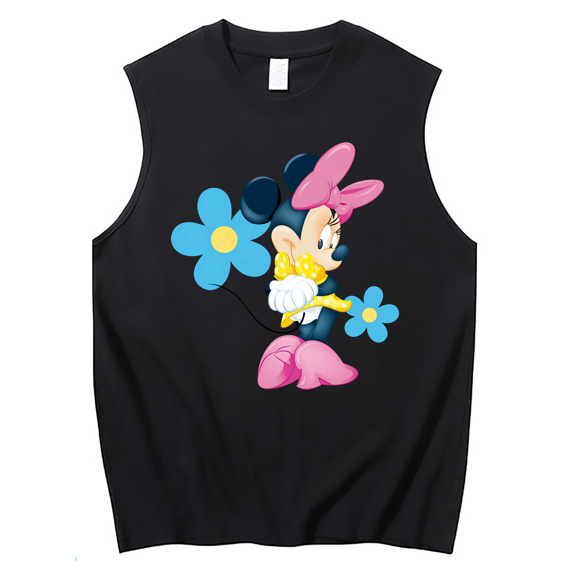（画像用） ミッキーマウス Mickey Mouse コットン100％タンクトップ（フロントプリント）