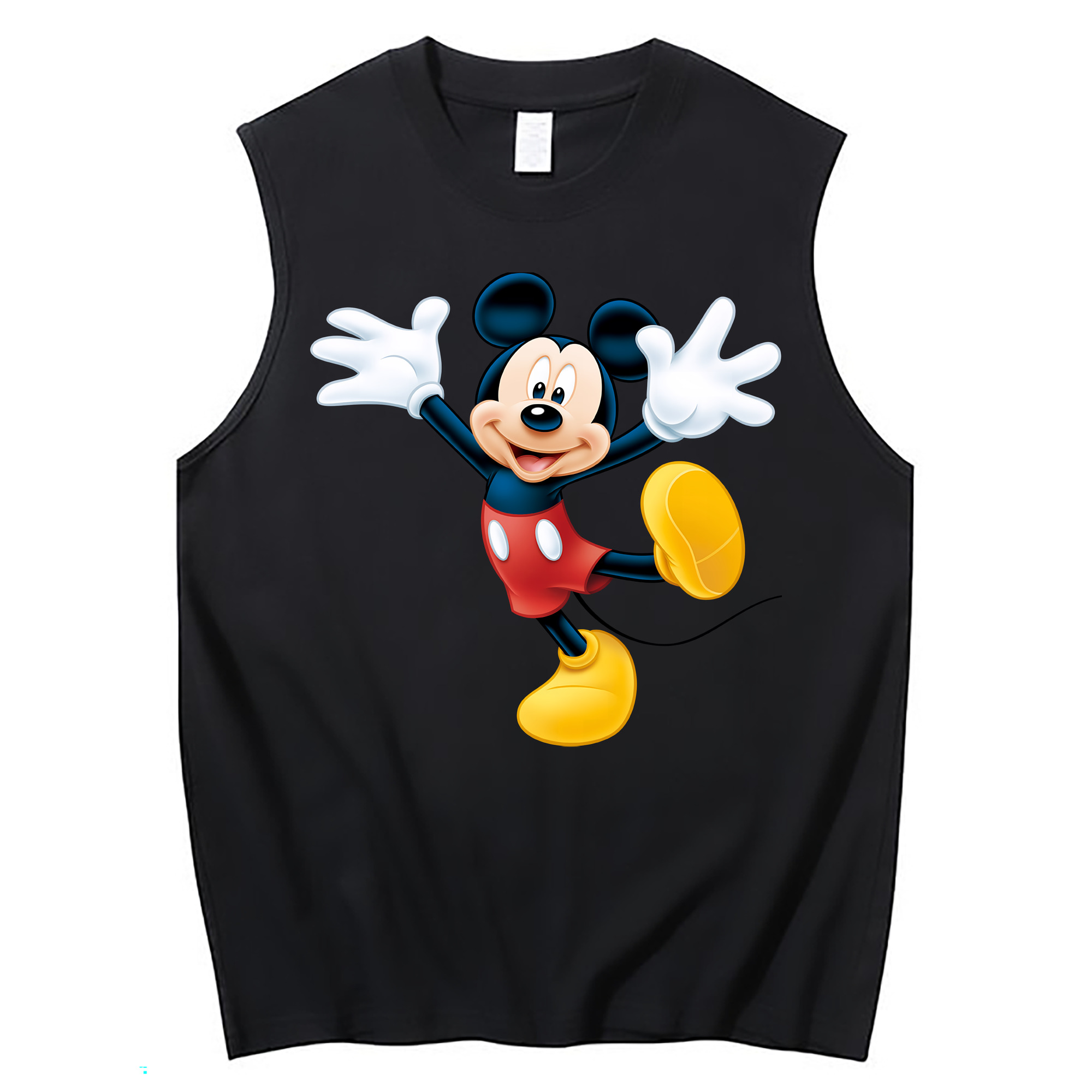 ミッキーマウス Mickey Mouse コットン100％タンクトップ（フロントプリント）