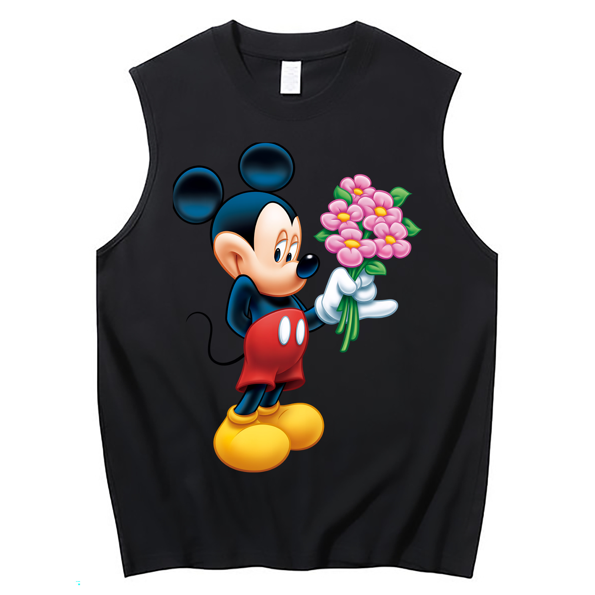 （画像用） ミッキーマウス Mickey Mouse コットン100％タンクトップ（フロントプリント）