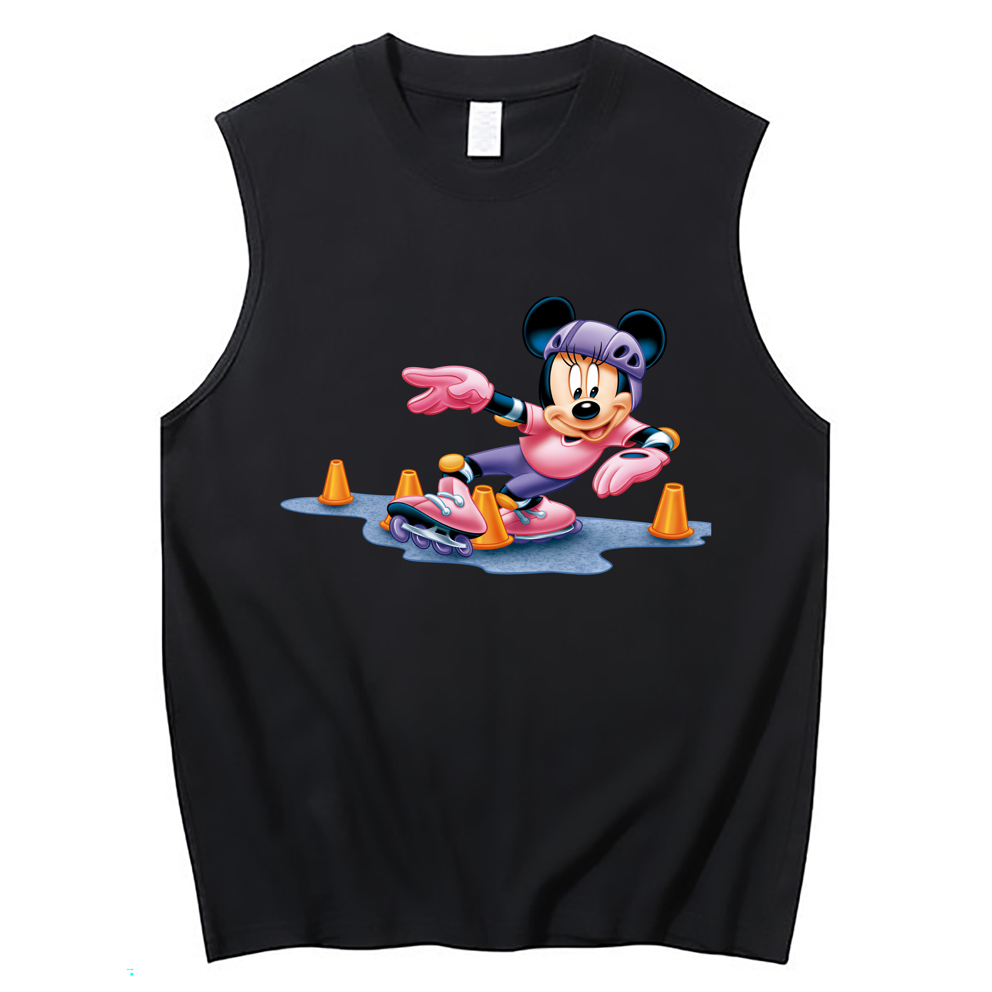 （画像用） ミッキーマウス Mickey Mouse コットン100％タンクトップ（フロントプリント）