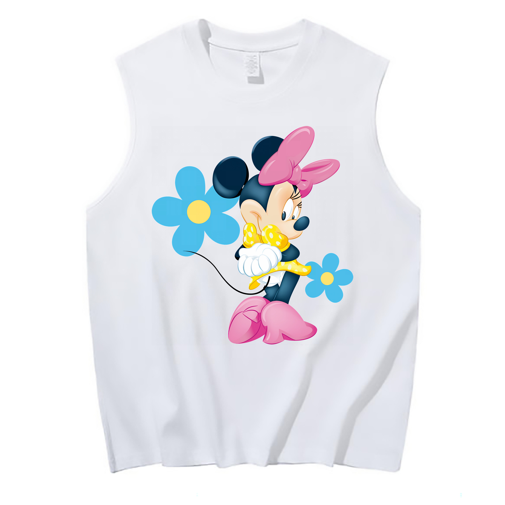 （画像用） ミッキーマウス Mickey Mouse コットン100％タンクトップ（フロントプリント）