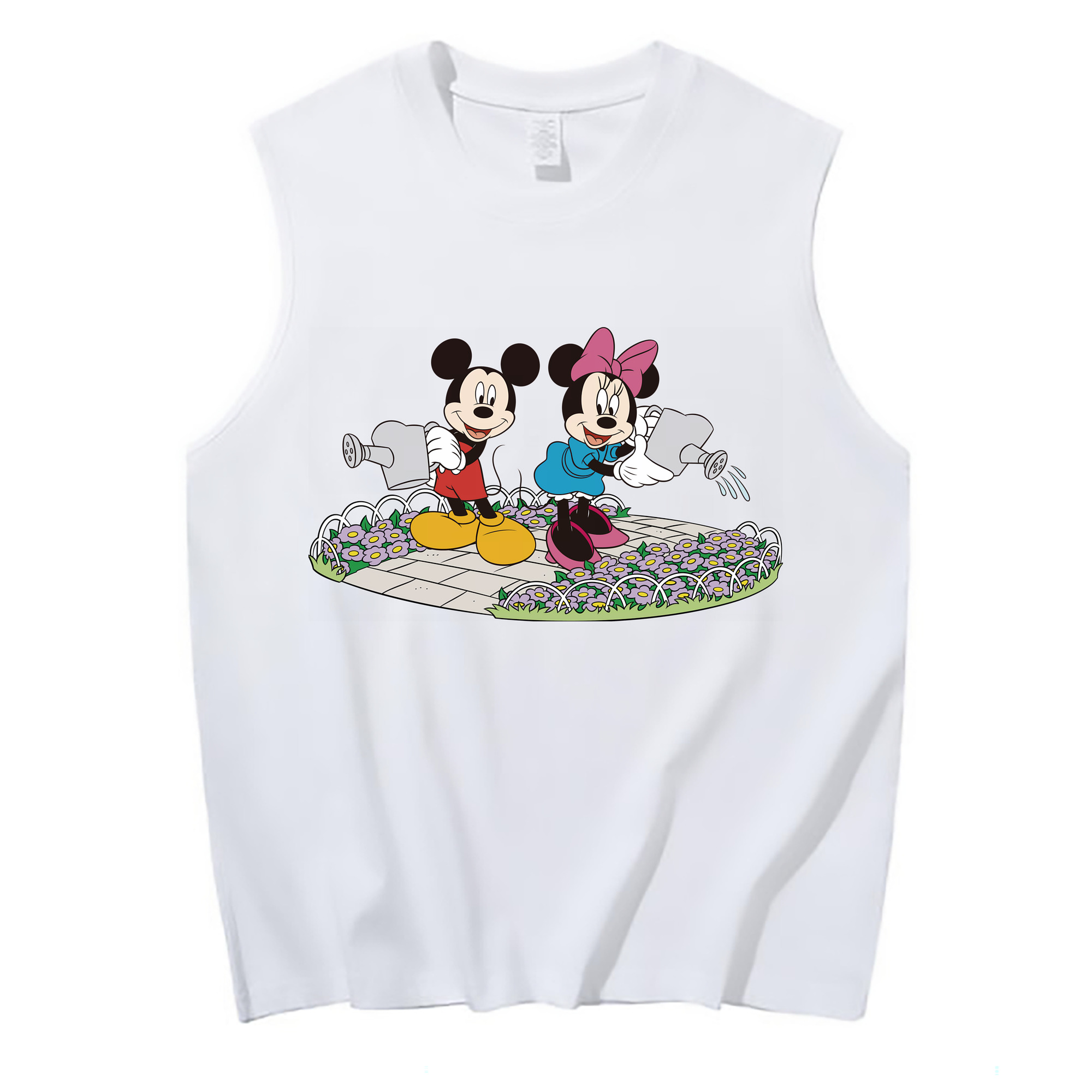 （画像用） ミッキーマウス Mickey Mouse コットン100％タンクトップ（フロントプリント）