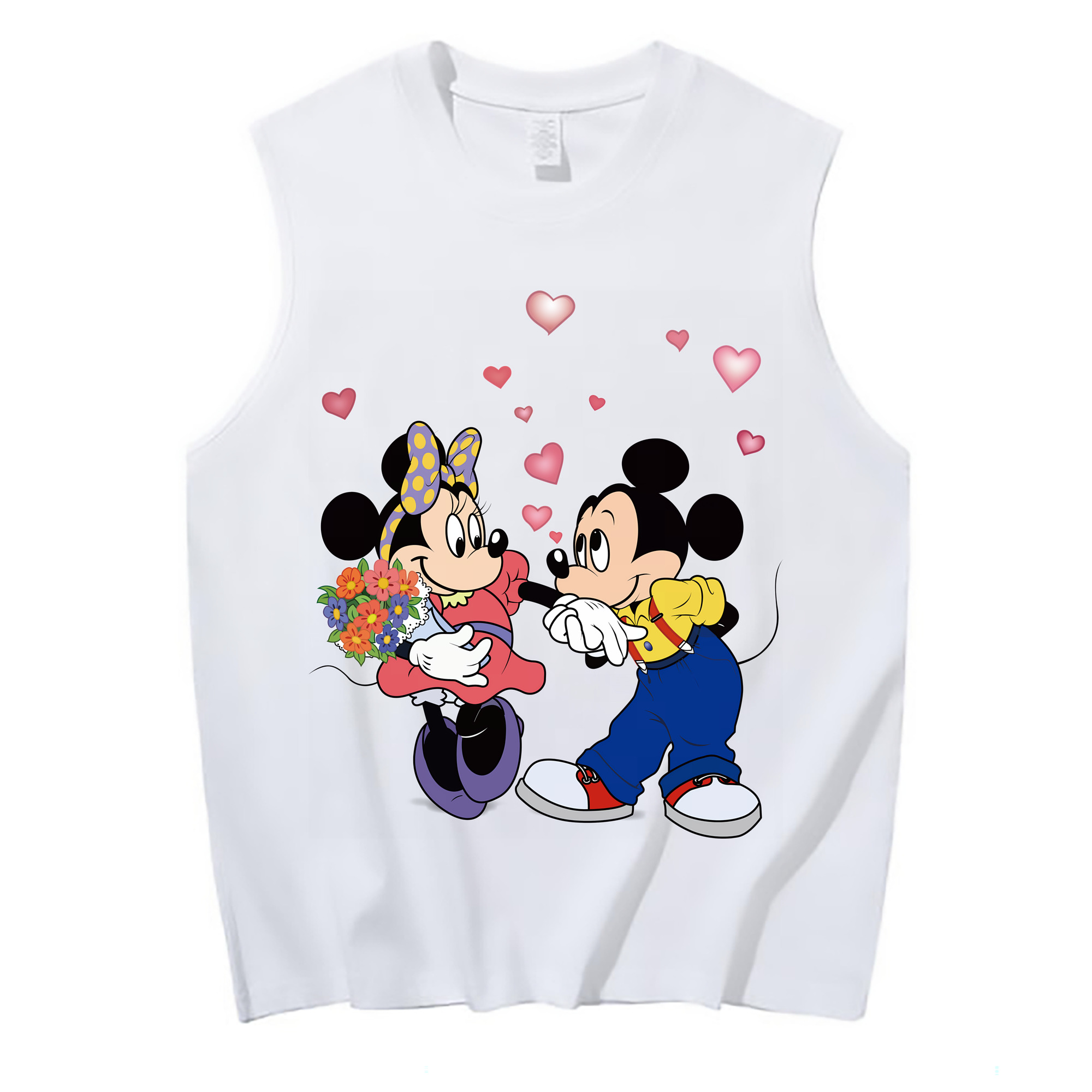 （画像用） ミッキーマウス Mickey Mouse コットン100％タンクトップ（フロントプリント）