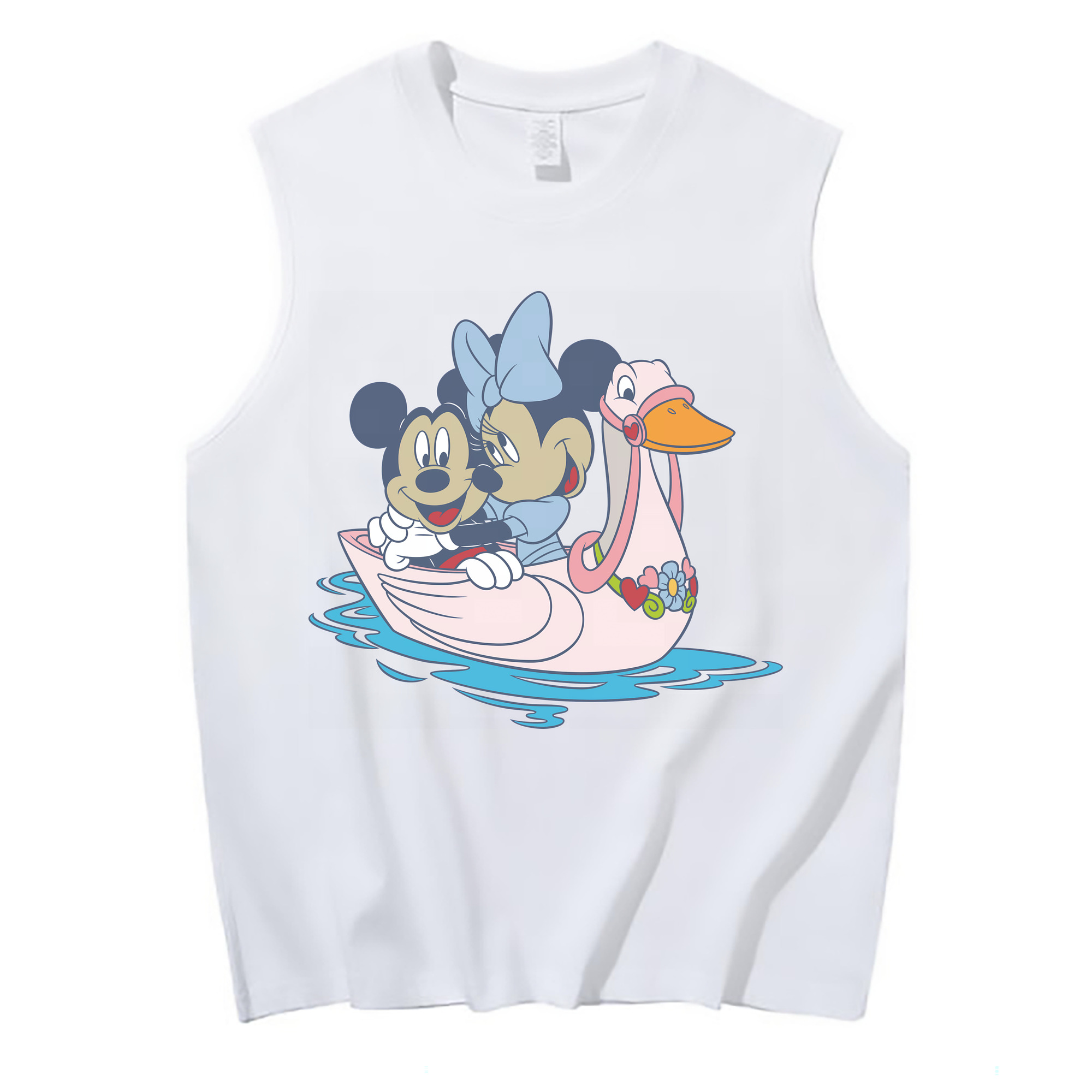 （画像用） ミッキーマウス Mickey Mouse コットン100％タンクトップ（フロントプリント）