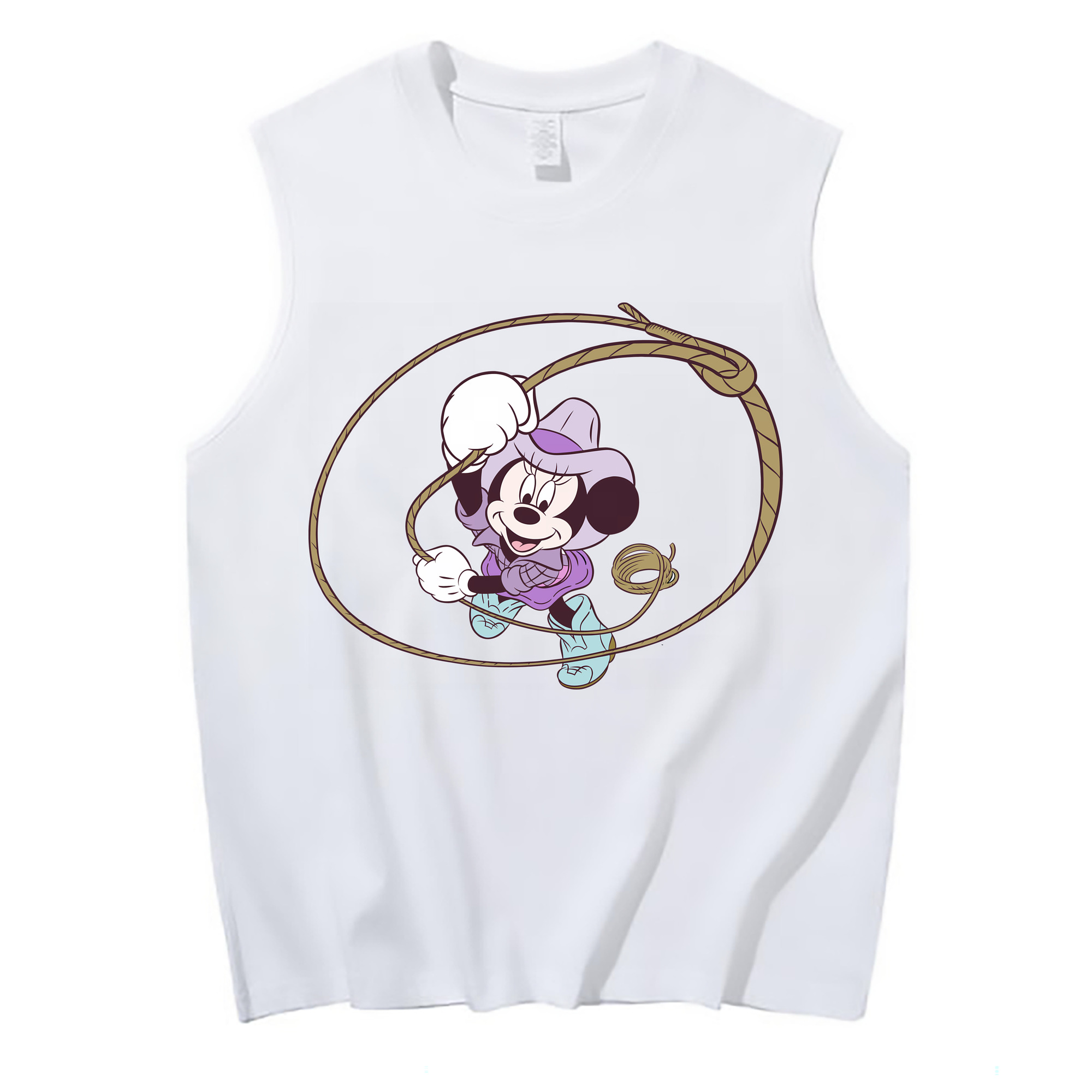 （画像用） ミッキーマウス Mickey Mouse コットン100％タンクトップ（フロントプリント）