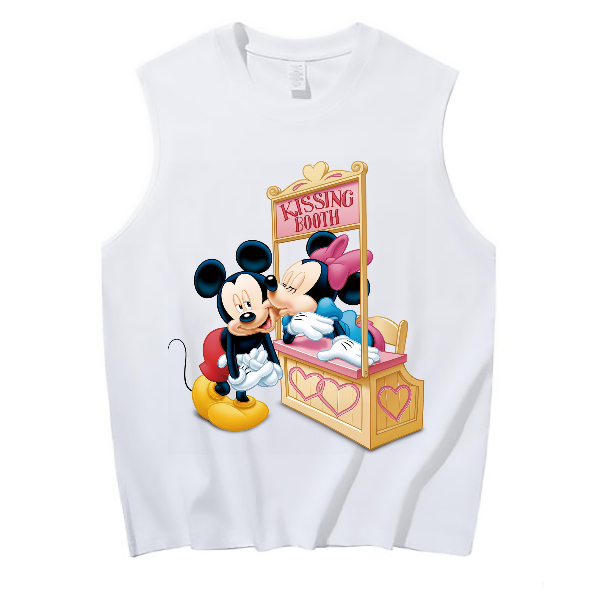 ミッキーマウス Mickey Mouse コットン100％タンクトップ（フロントプリント）