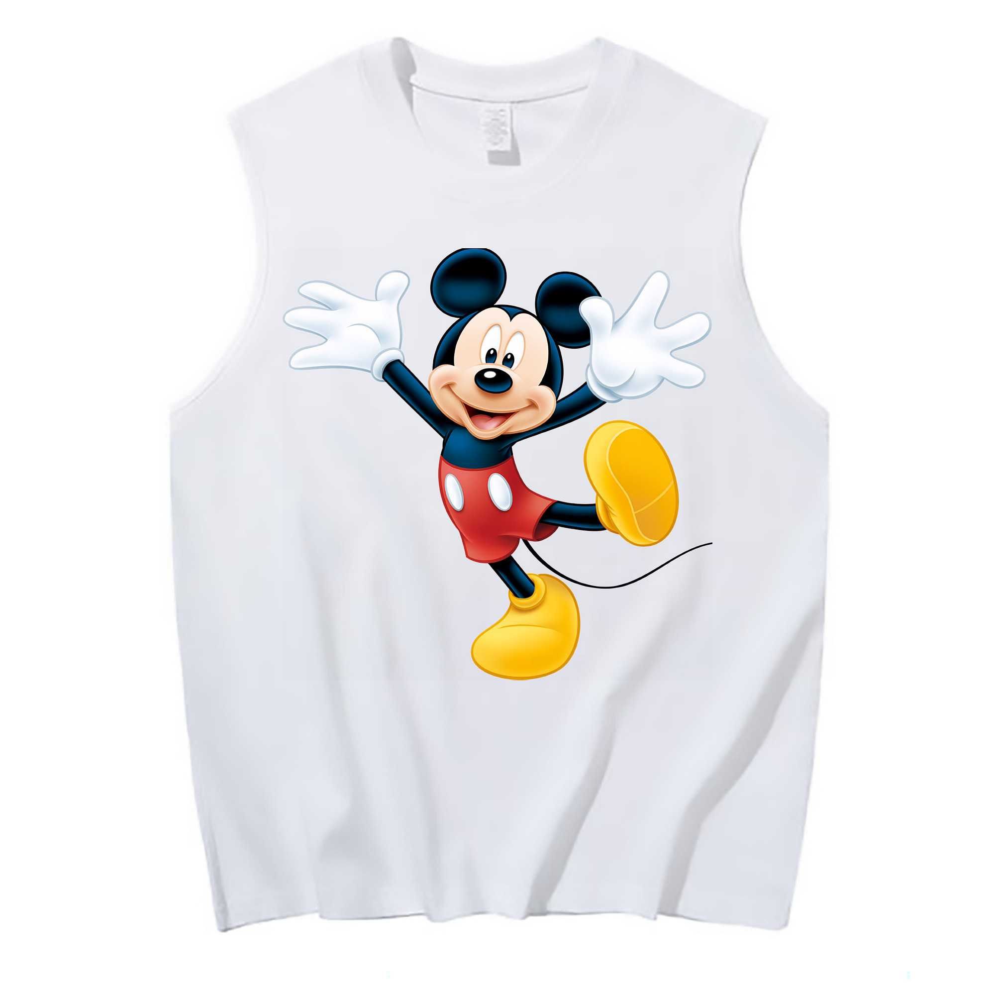 ミッキーマウス Mickey Mouse コットン100％タンクトップ（フロントプリント）