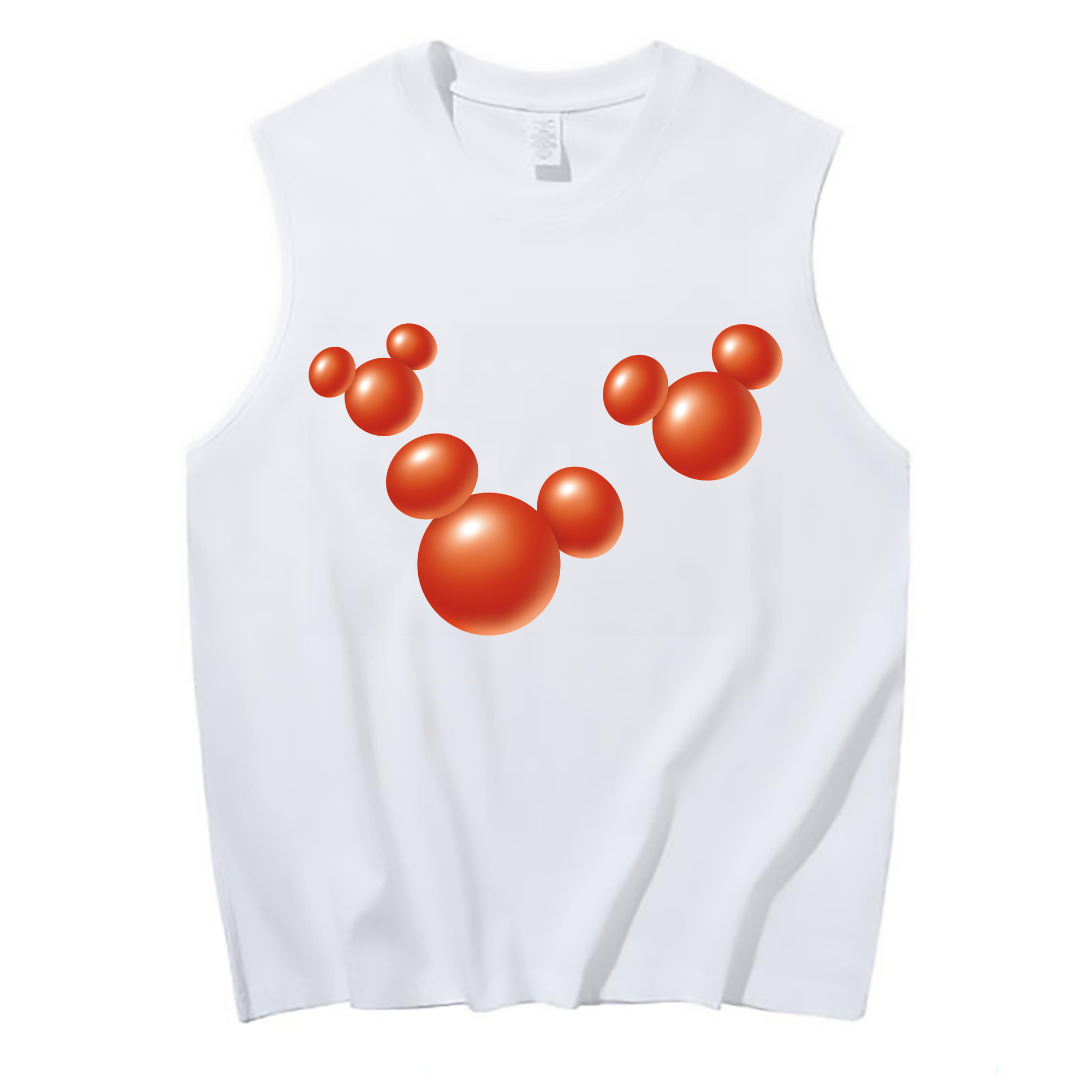 （画像用） ミッキーマウス Mickey Mouse コットン100％タンクトップ（フロントプリント）