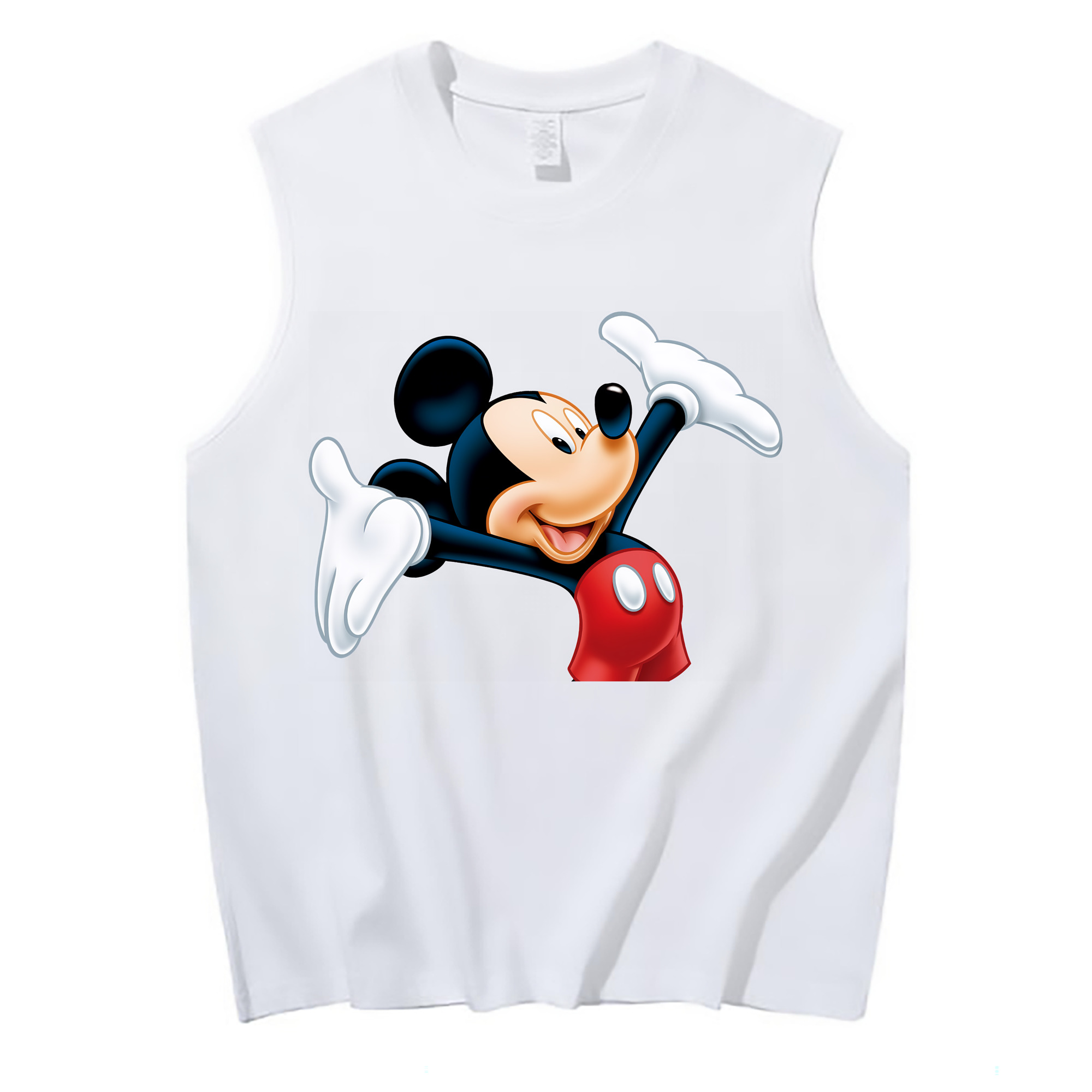 （画像用） ミッキーマウス Mickey Mouse コットン100％タンクトップ（フロントプリント）