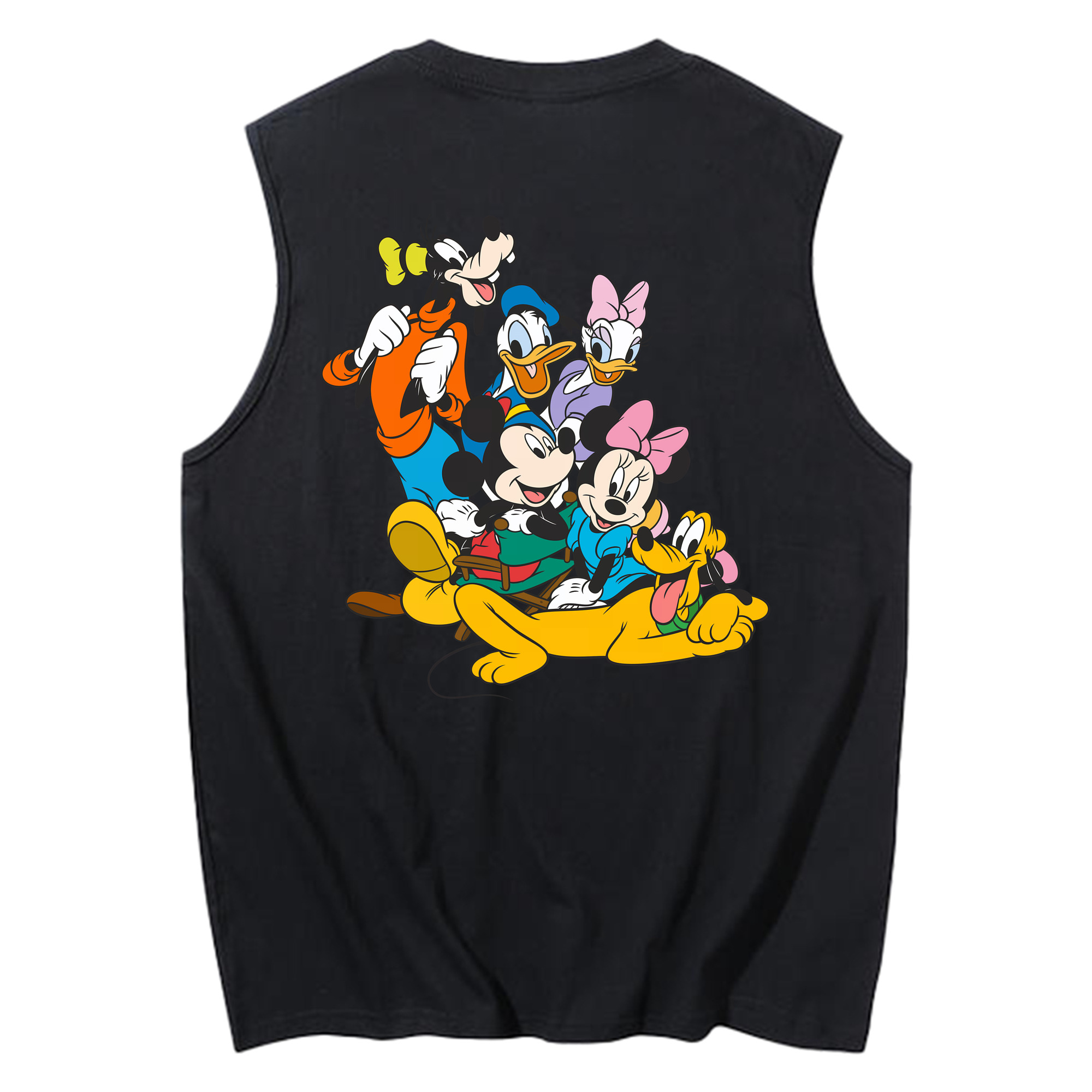 ミッキーマウス Mickey Mouse コットン100％タンクトップ（背面プリント）
