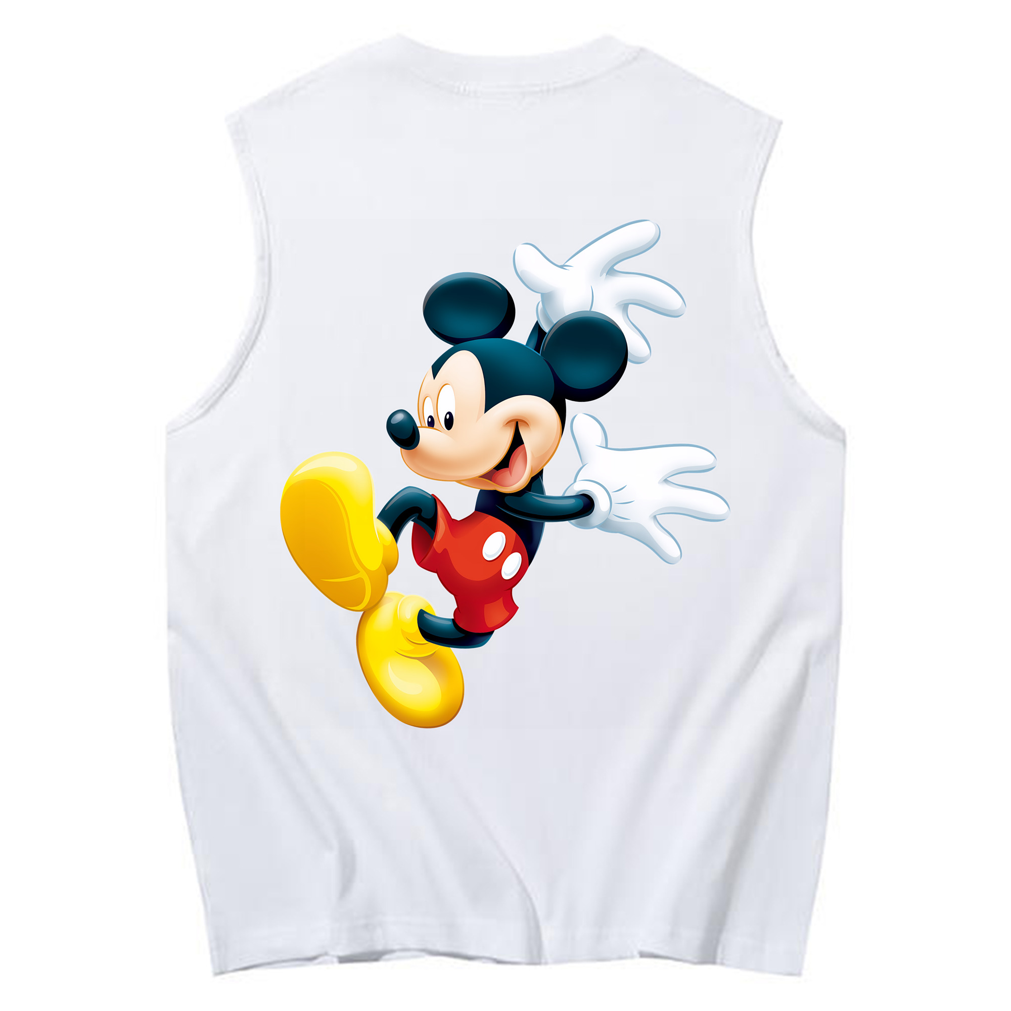 ミッキーマウス Mickey Mouse コットン100％タンクトップ（背面プリント）