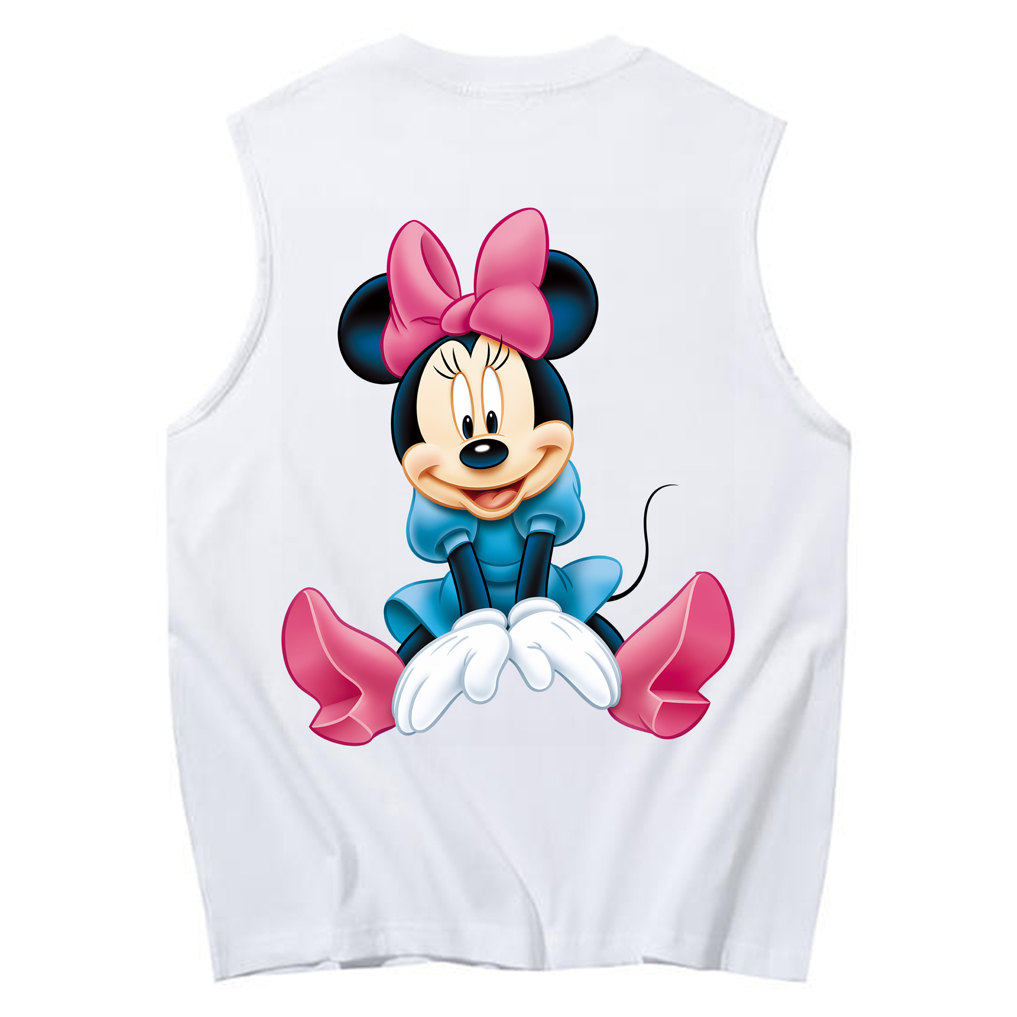 ミッキーマウス Mickey Mouse コットン100％タンクトップ（背面プリント）