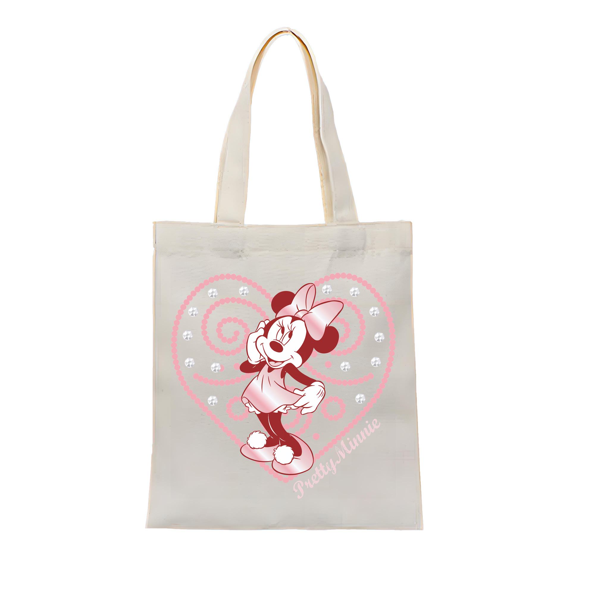 （画像用） ミッキーマウス Mickey Mouse 縦型キャンバス生地手提げバッグ　トートバッグ