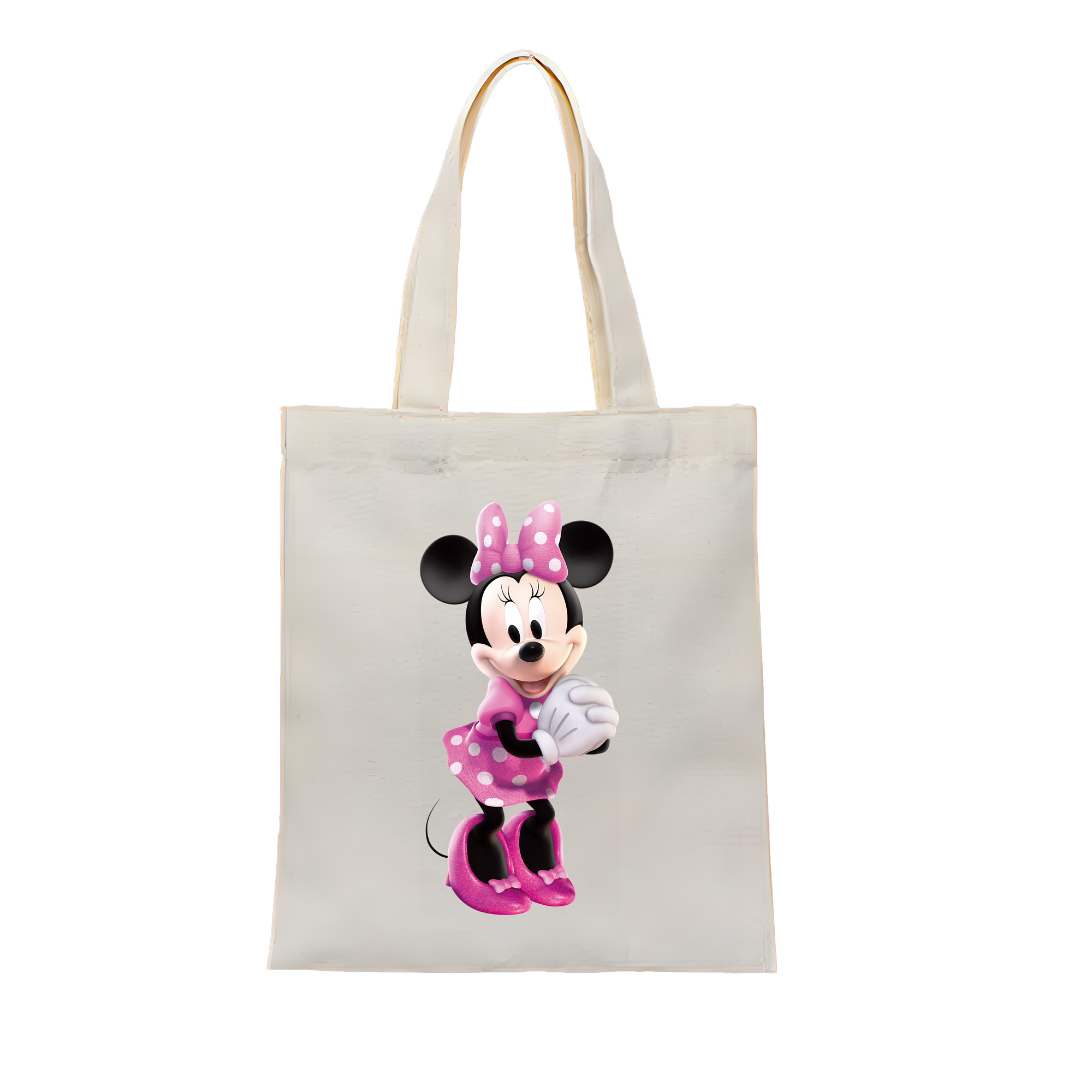 （画像用） ミッキーマウス Mickey Mouse 縦型キャンバス生地手提げバッグ　トートバッグ
