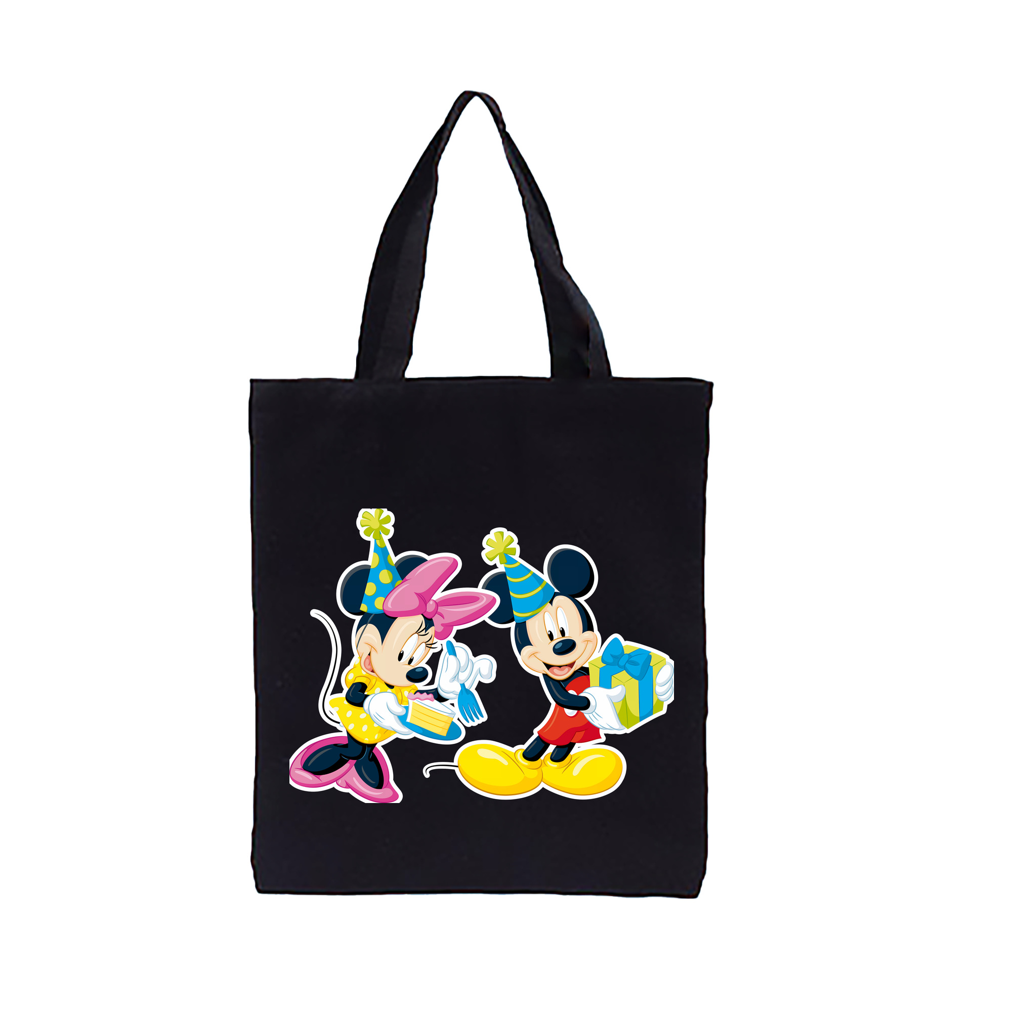 （画像用） ミッキーマウス Mickey Mouse 縦型キャンバス生地手提げバッグ　トートバッグ