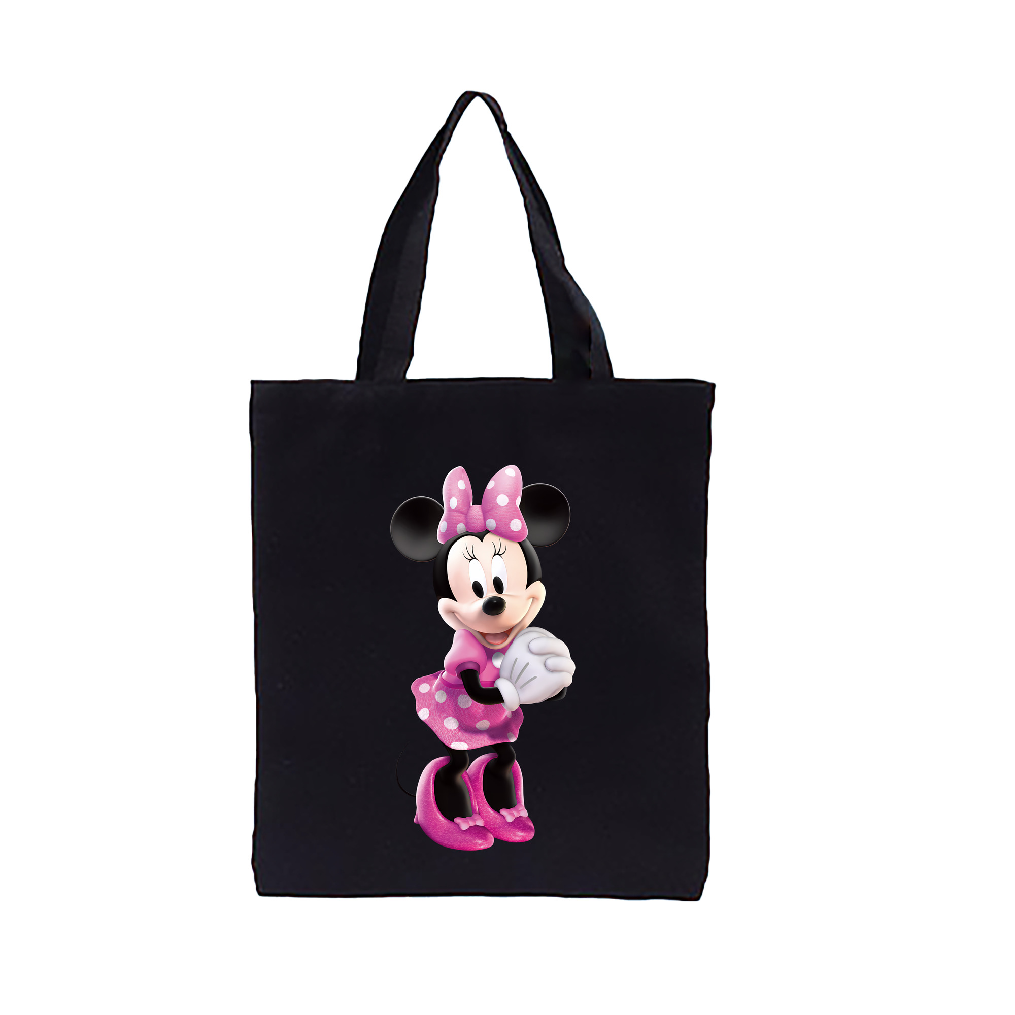 （画像用） ミッキーマウス Mickey Mouse 縦型キャンバス生地手提げバッグ　トートバッグ