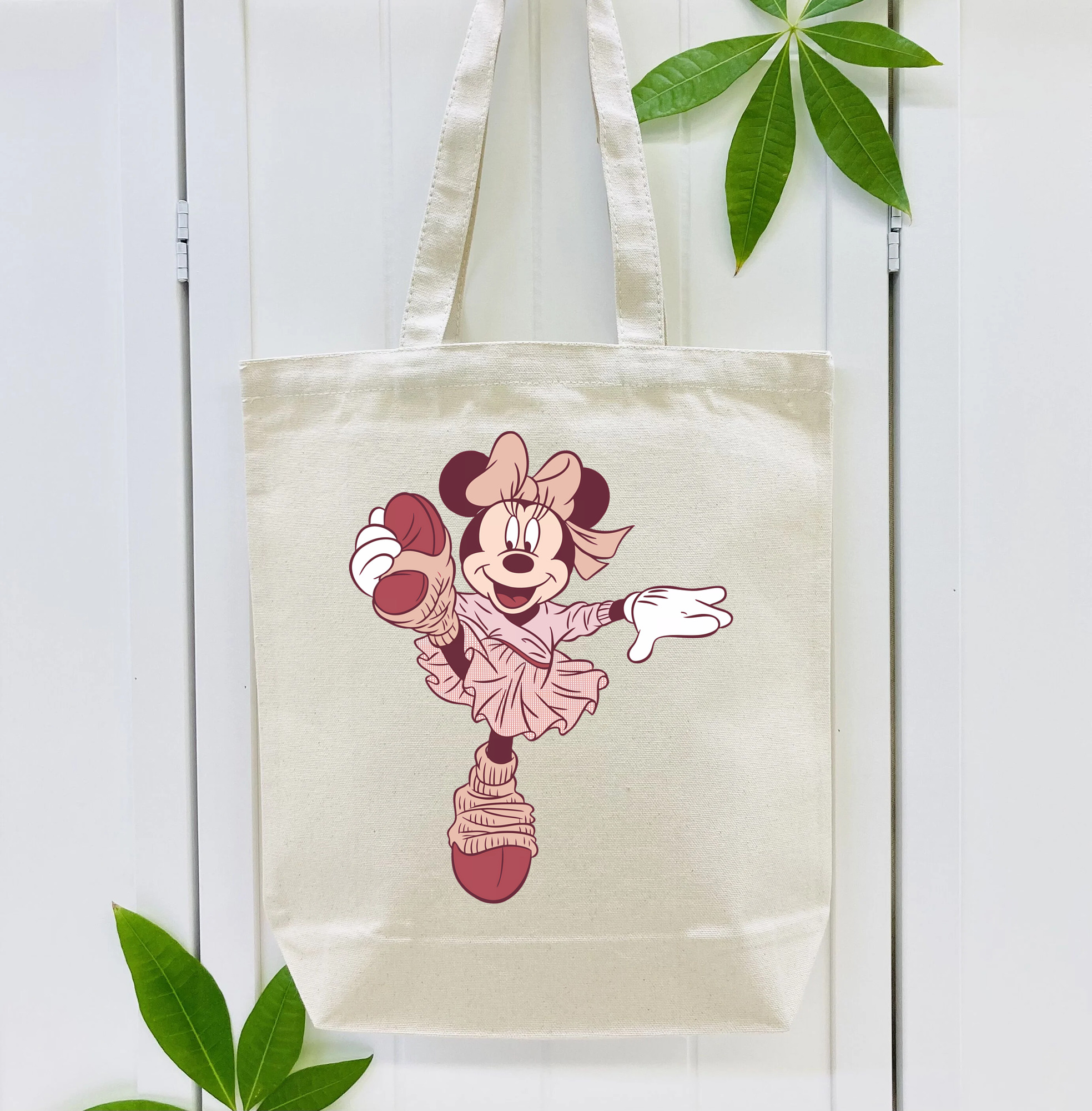 ミッキーマウス Mickey Mouse 縦型キャンバス生地手提げバッグ　トートバッグ