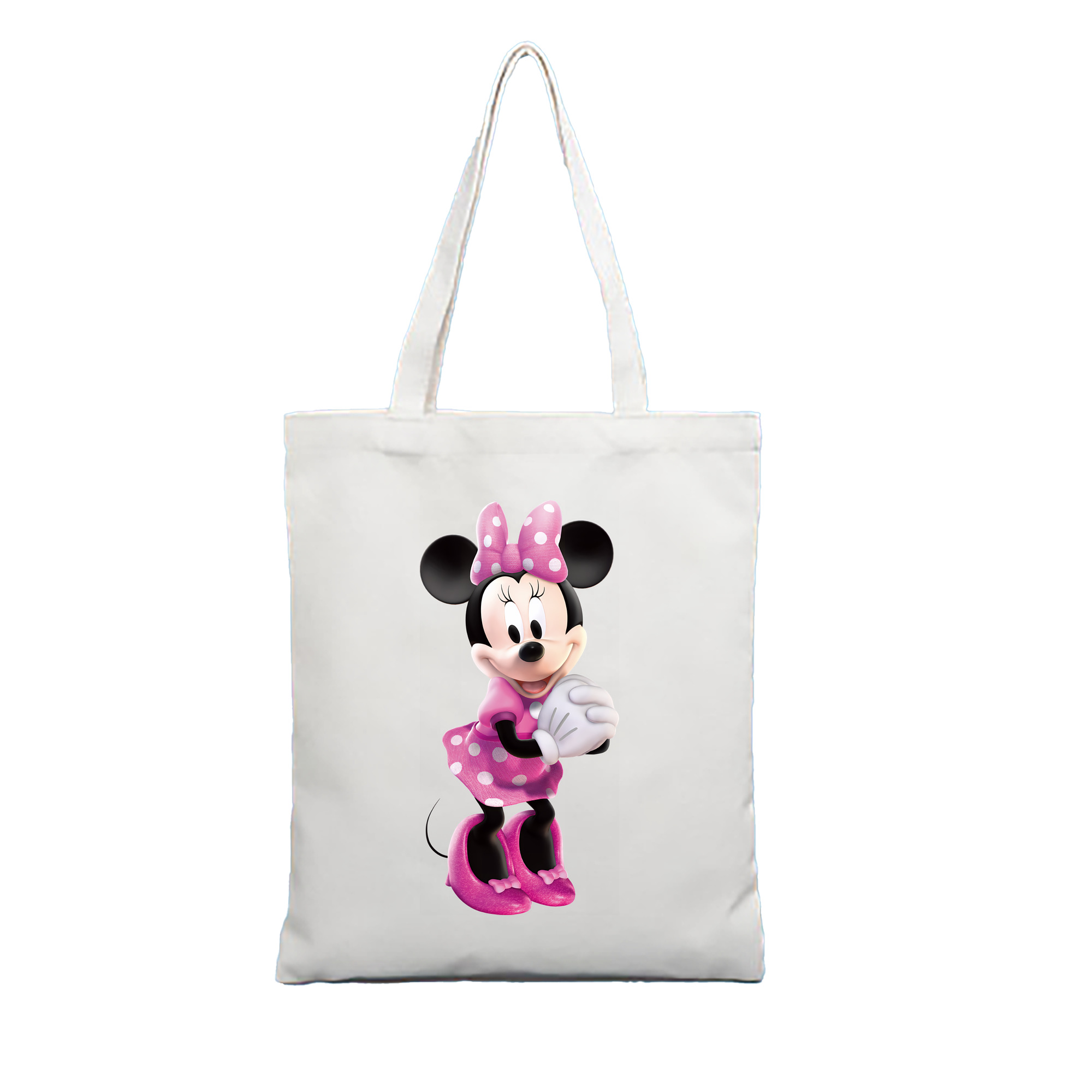 （画像用） ミッキーマウス Mickey Mouse 縦型キャンバス生地手提げバッグ　トートバッグ
