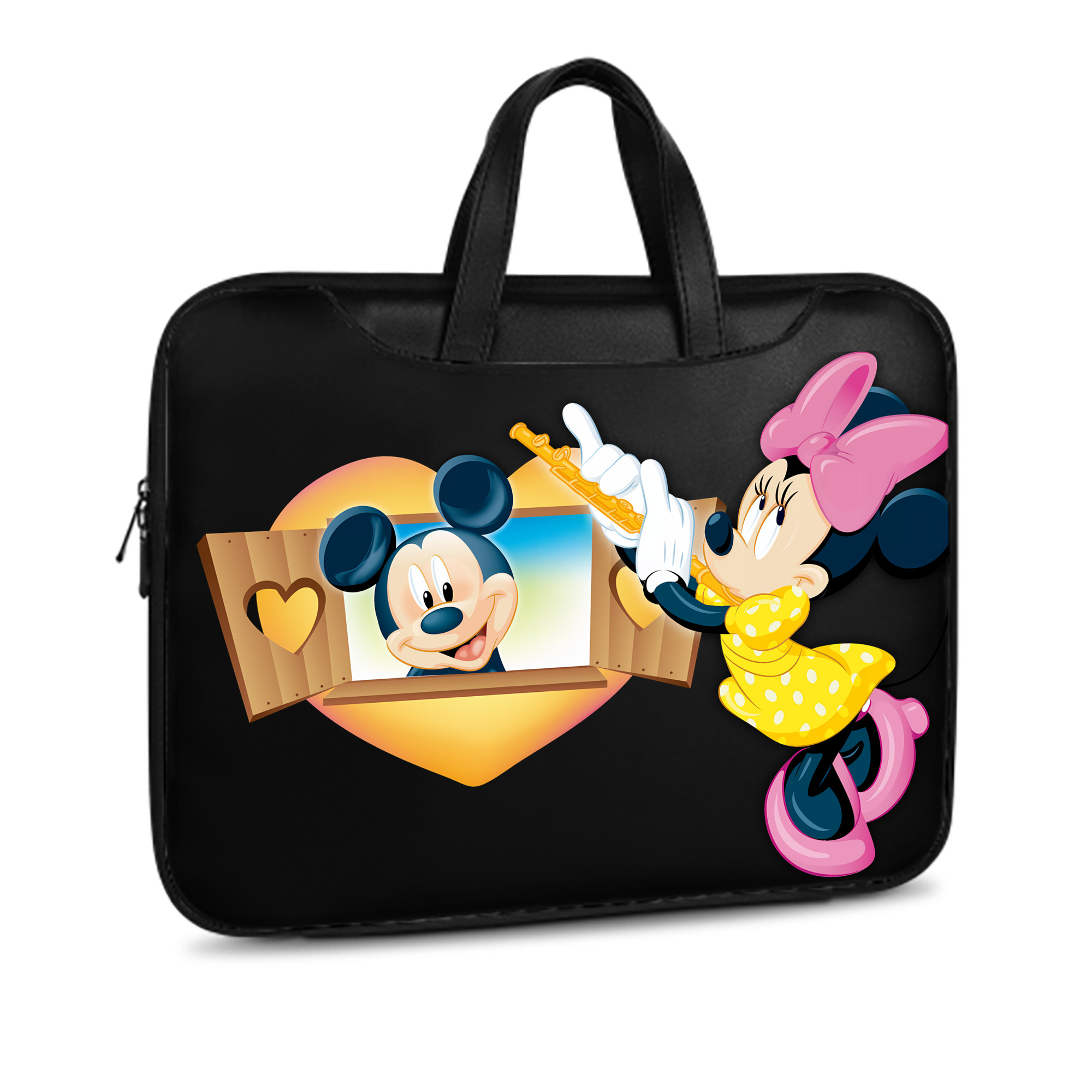 ミッキーマウス Mickey Mouse レザーラップトップバッグ　ノートパソコンケース