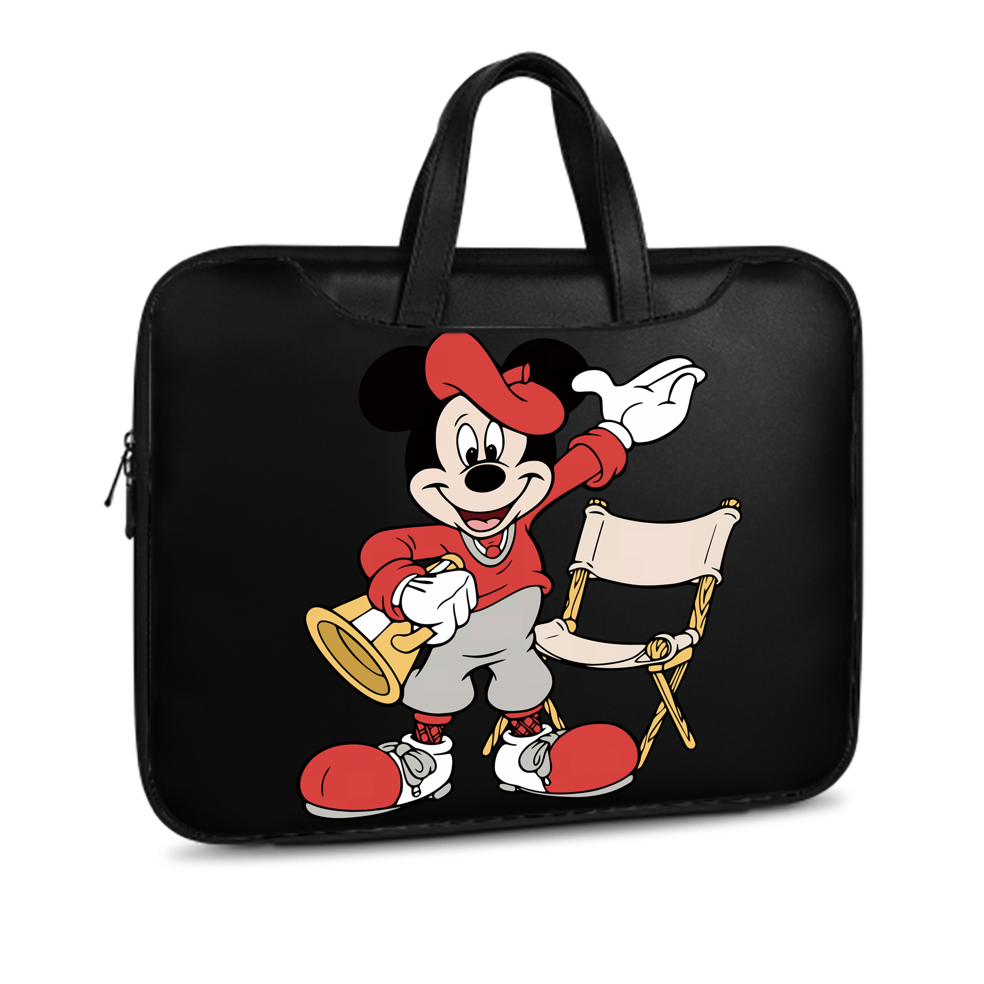 ミッキーマウス Mickey Mouse レザーラップトップバッグ　ノートパソコンケース