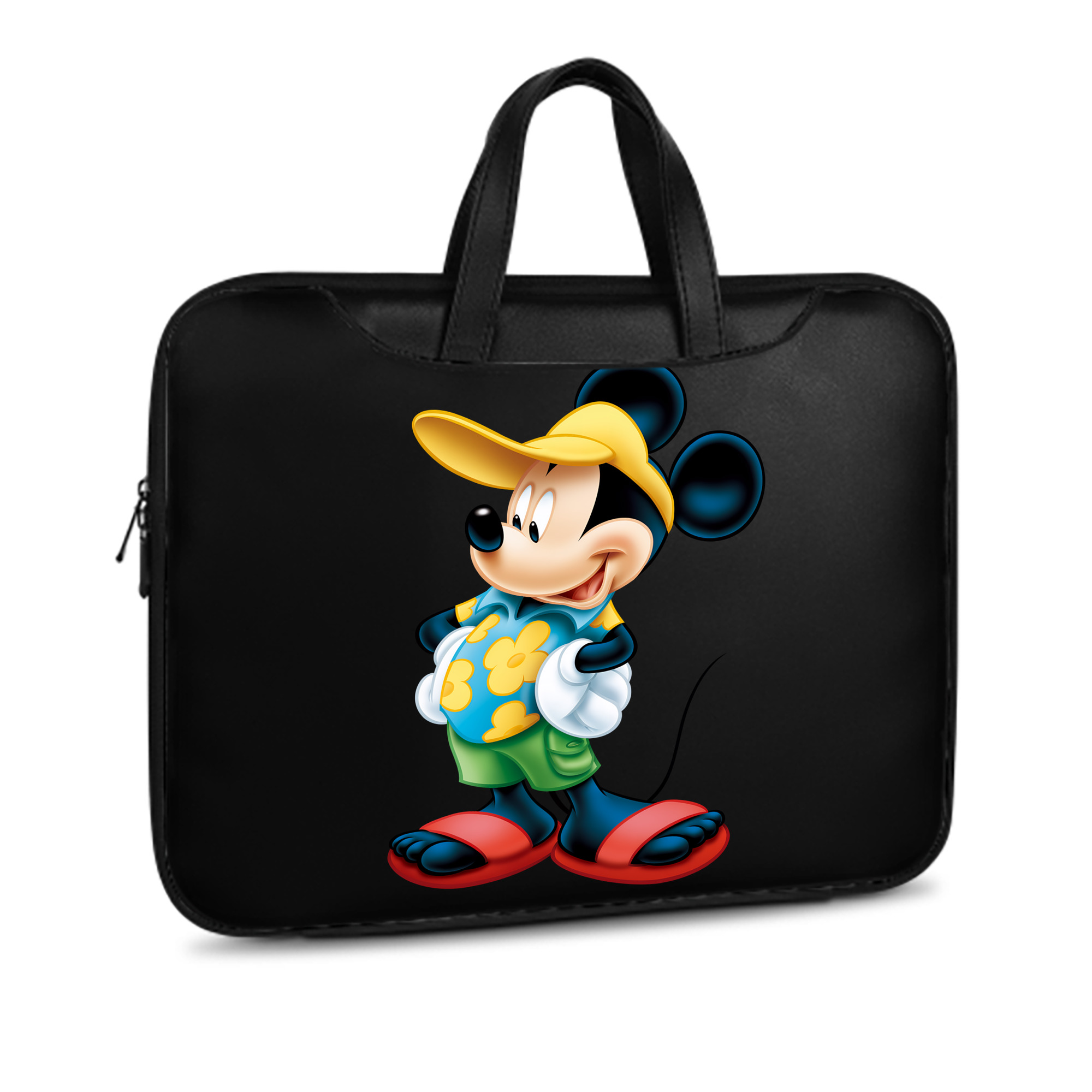 ミッキーマウス Mickey Mouse レザーラップトップバッグ　ノートパソコンケース