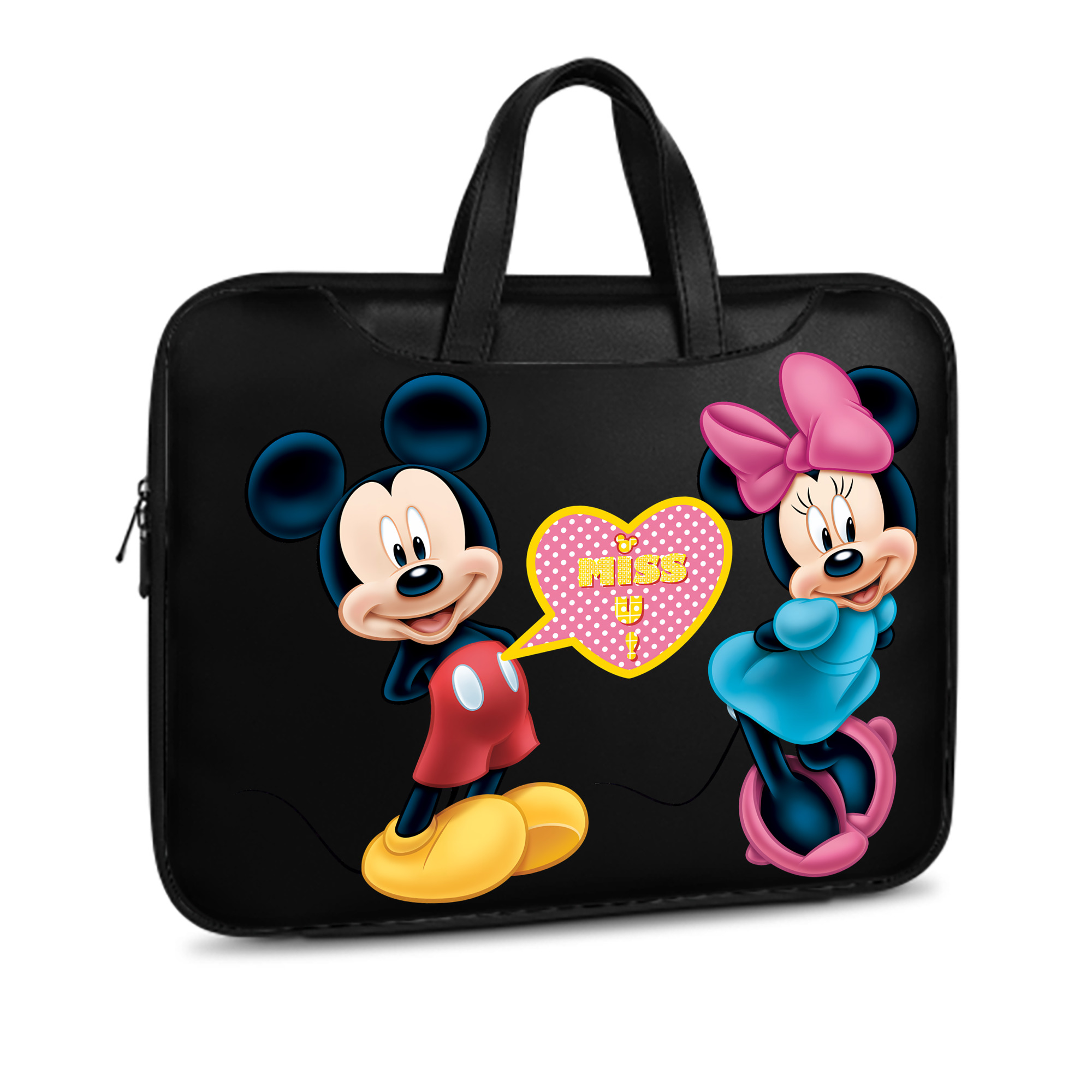 ミッキーマウス Mickey Mouse レザーラップトップバッグ　ノートパソコンケース