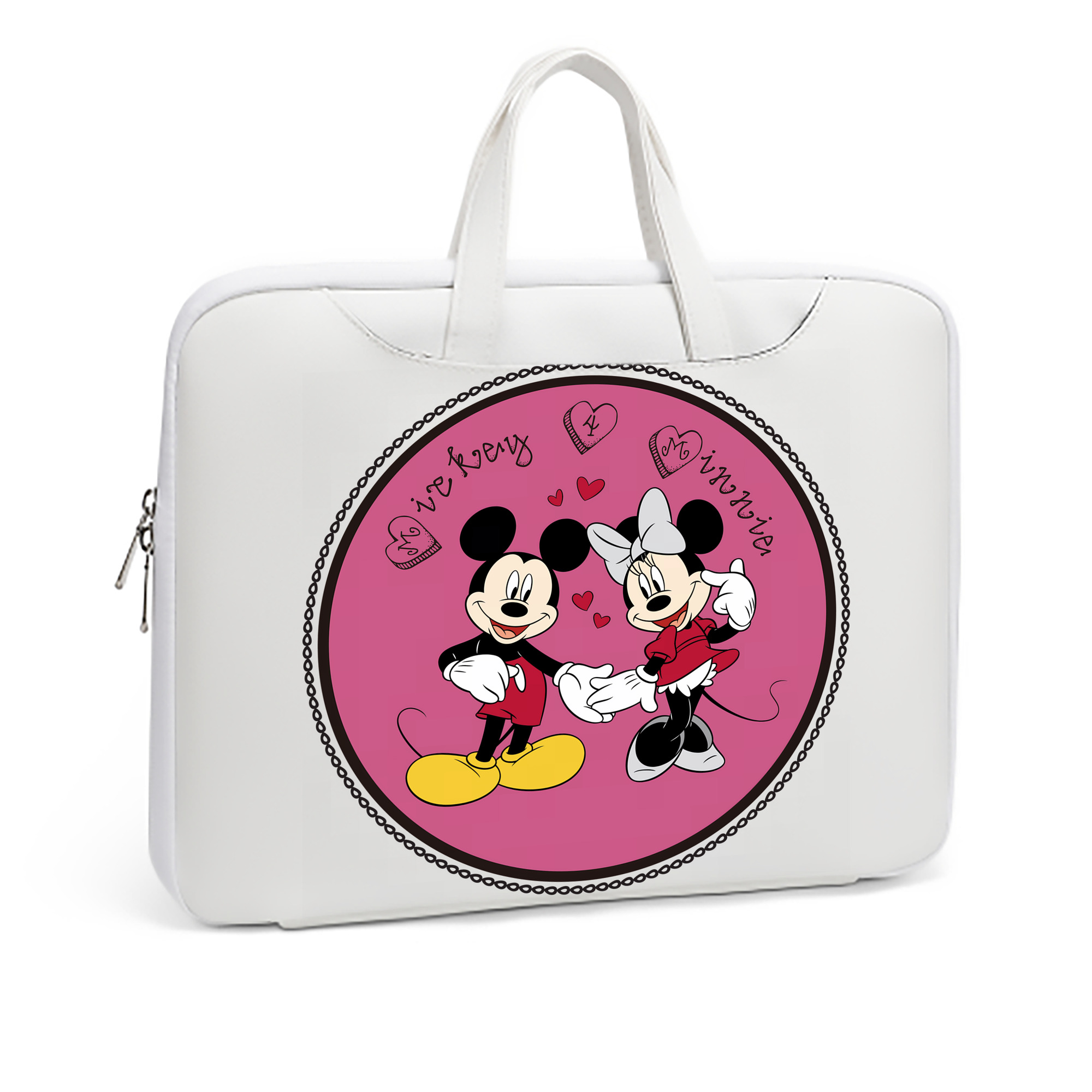 ミッキーマウス Mickey Mouse レザーラップトップバッグ　ノートパソコンケース