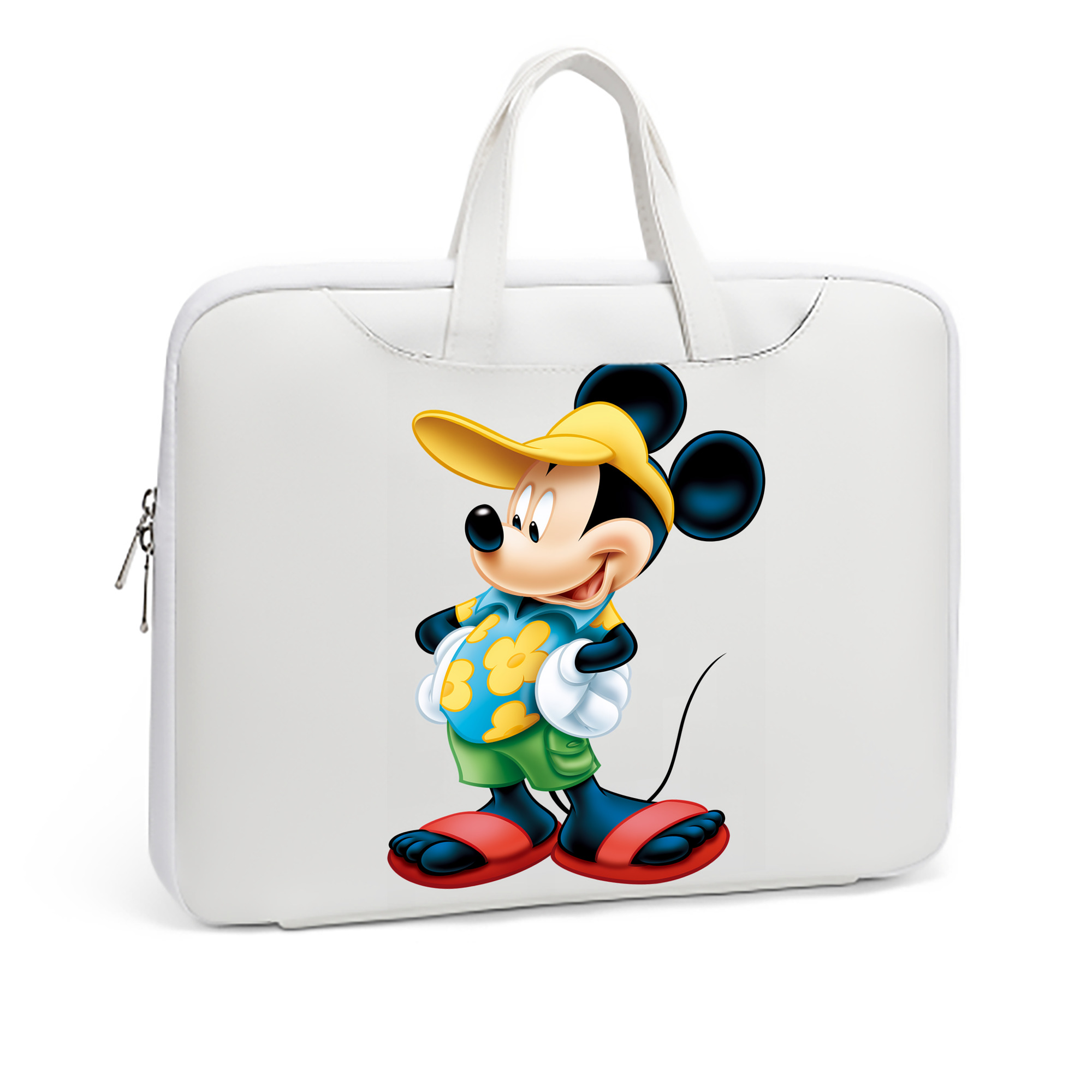 ミッキーマウス Mickey Mouse レザーラップトップバッグ　ノートパソコンケース