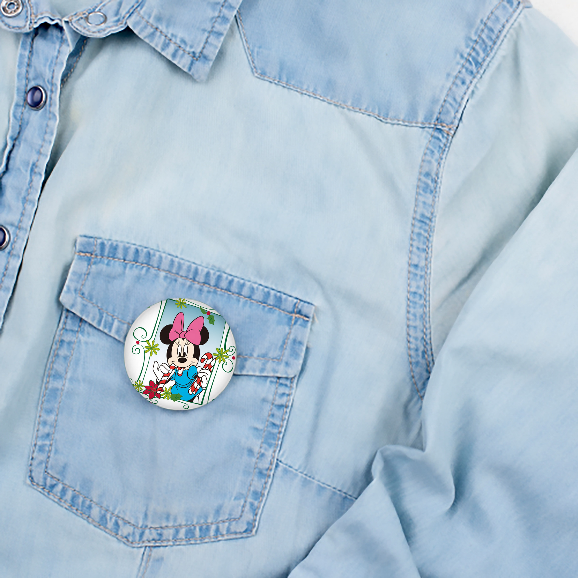 ミッキーマウス Mickey Mouse 6cm 缶バッジ 複数セット
