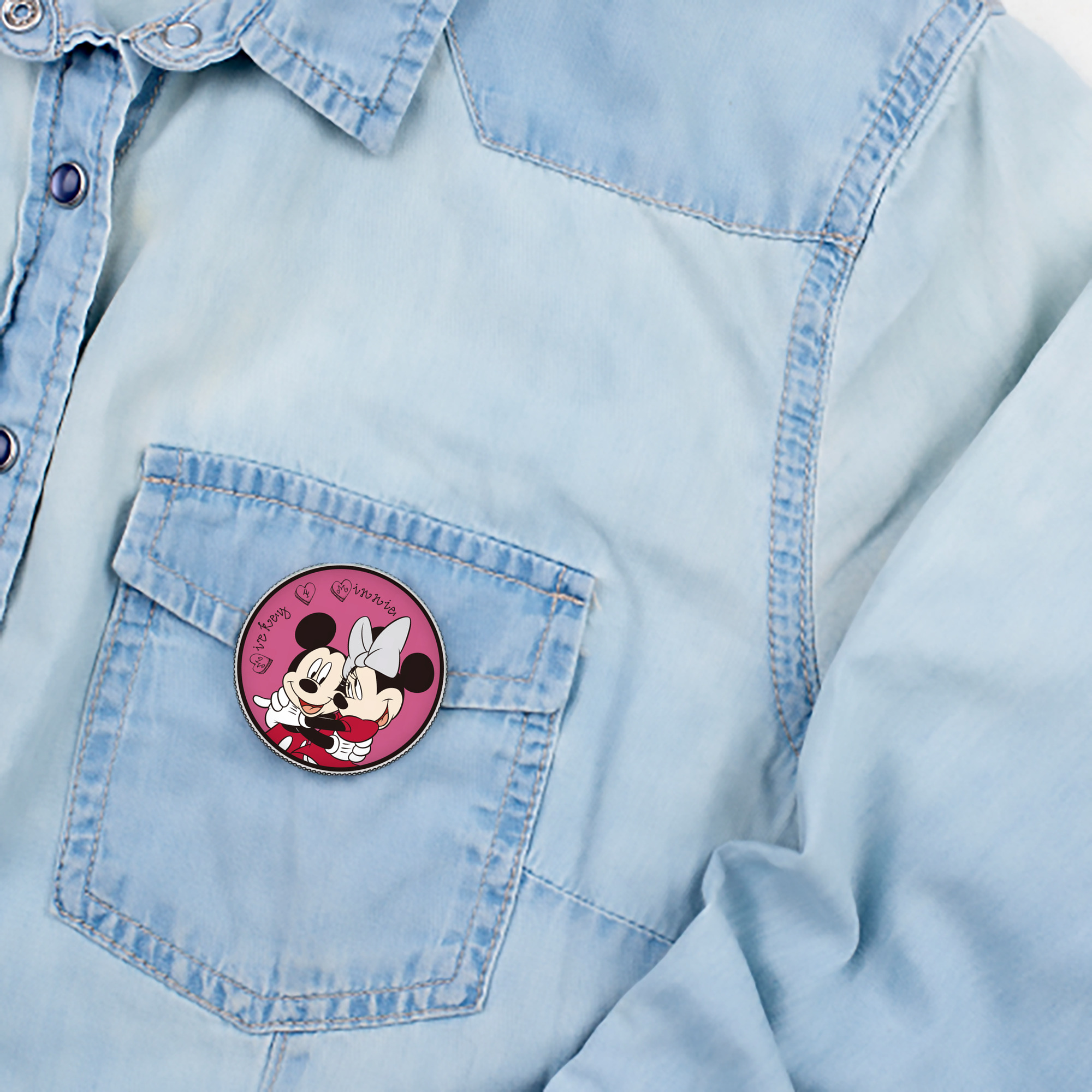 ミッキーマウス Mickey Mouse 6cm 缶バッジ 複数セット