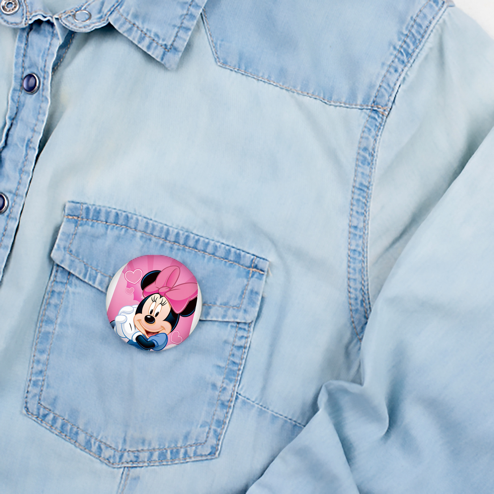 ミッキーマウス Mickey Mouse 6cm 缶バッジ 複数セット