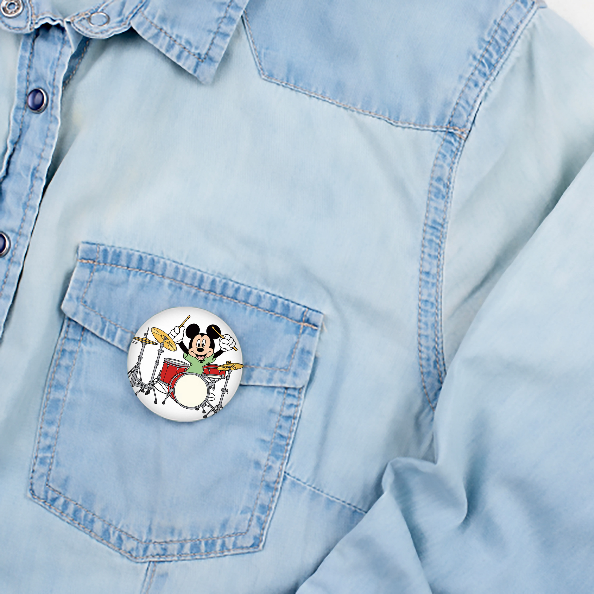 ミッキーマウス Mickey Mouse 6cm 缶バッジ 複数セット