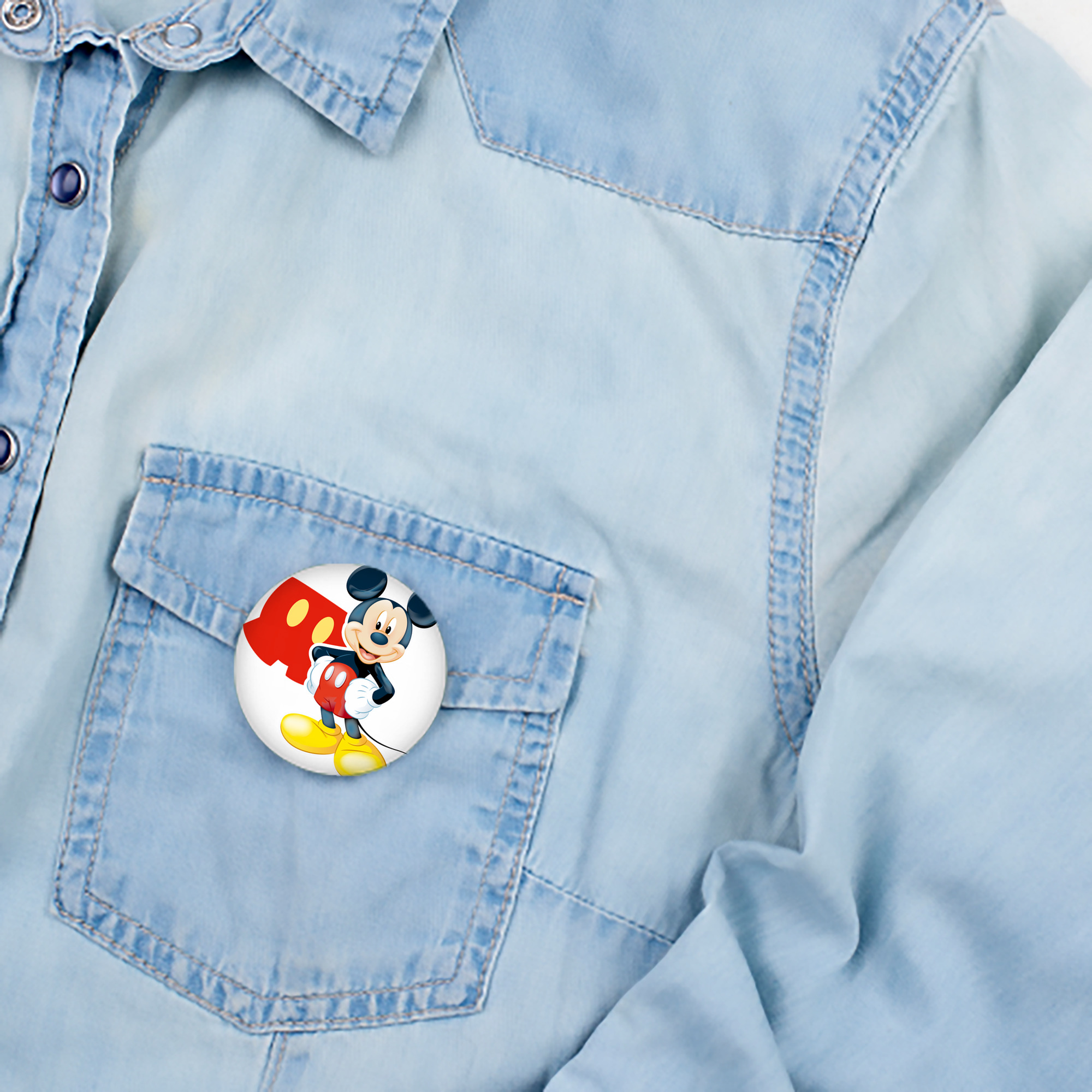 ミッキーマウス Mickey Mouse 6cm 缶バッジ 複数セット