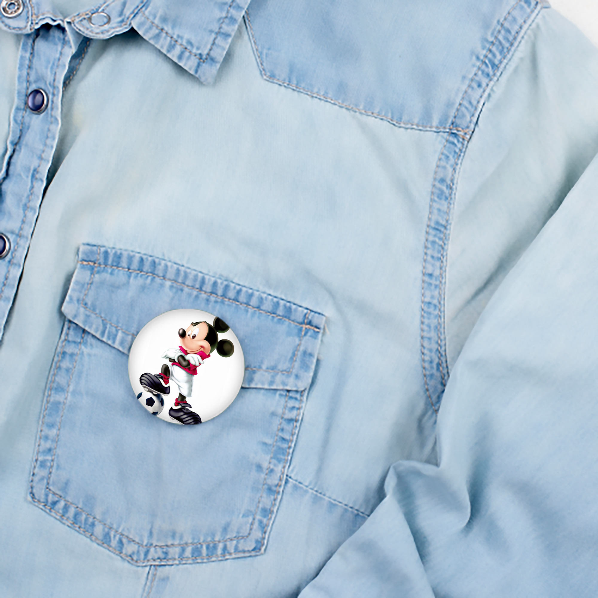 ミッキーマウス Mickey Mouse 6cm 缶バッジ 複数セット
